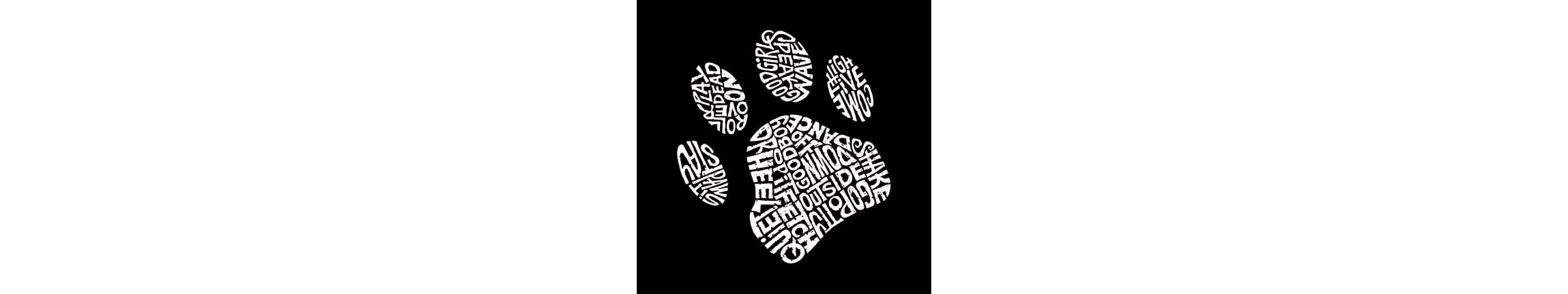 Womens Plus Size Word Art T-shirt - Dog Paw