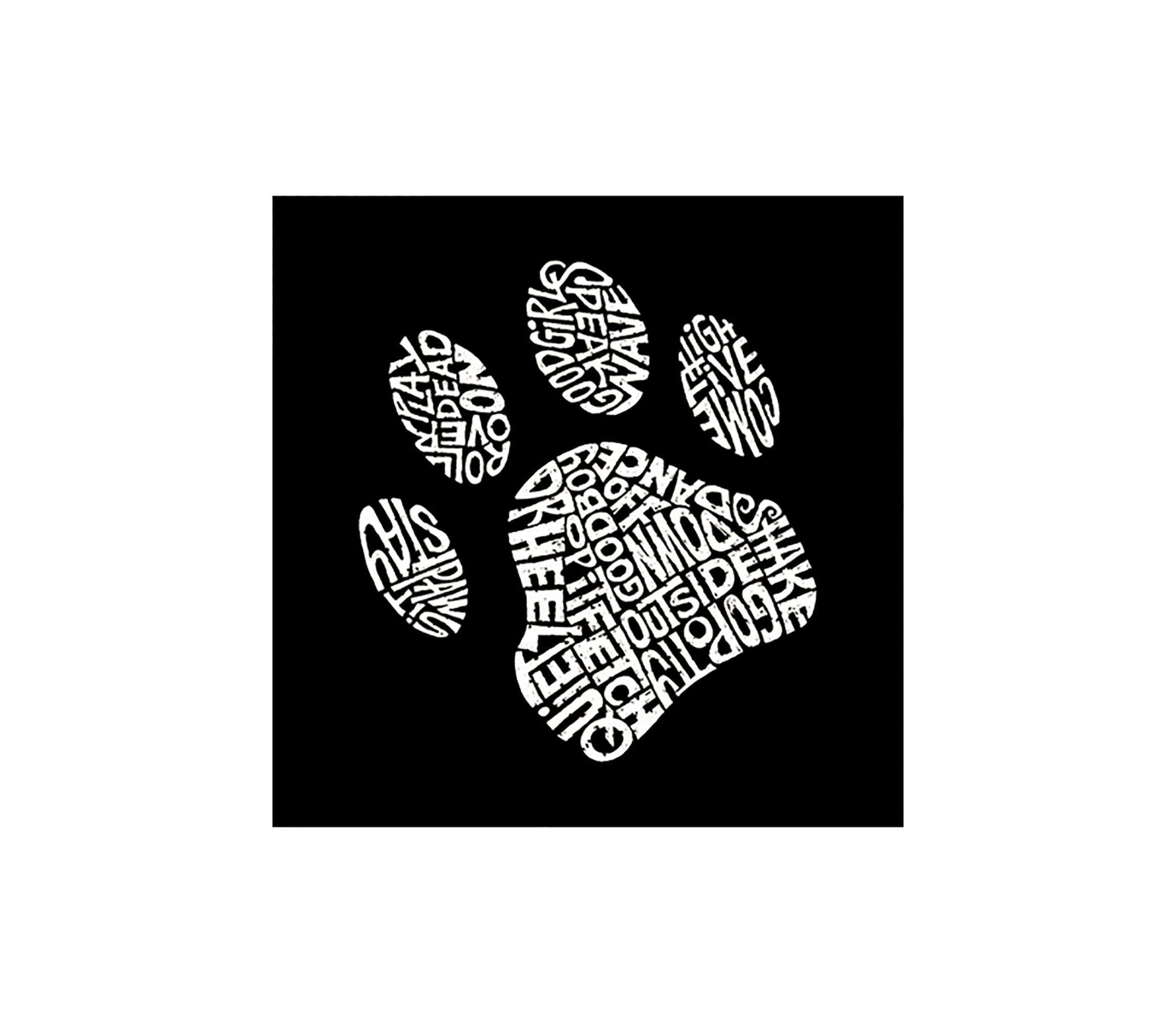 Womens Plus Size Word Art T-shirt - Dog Paw