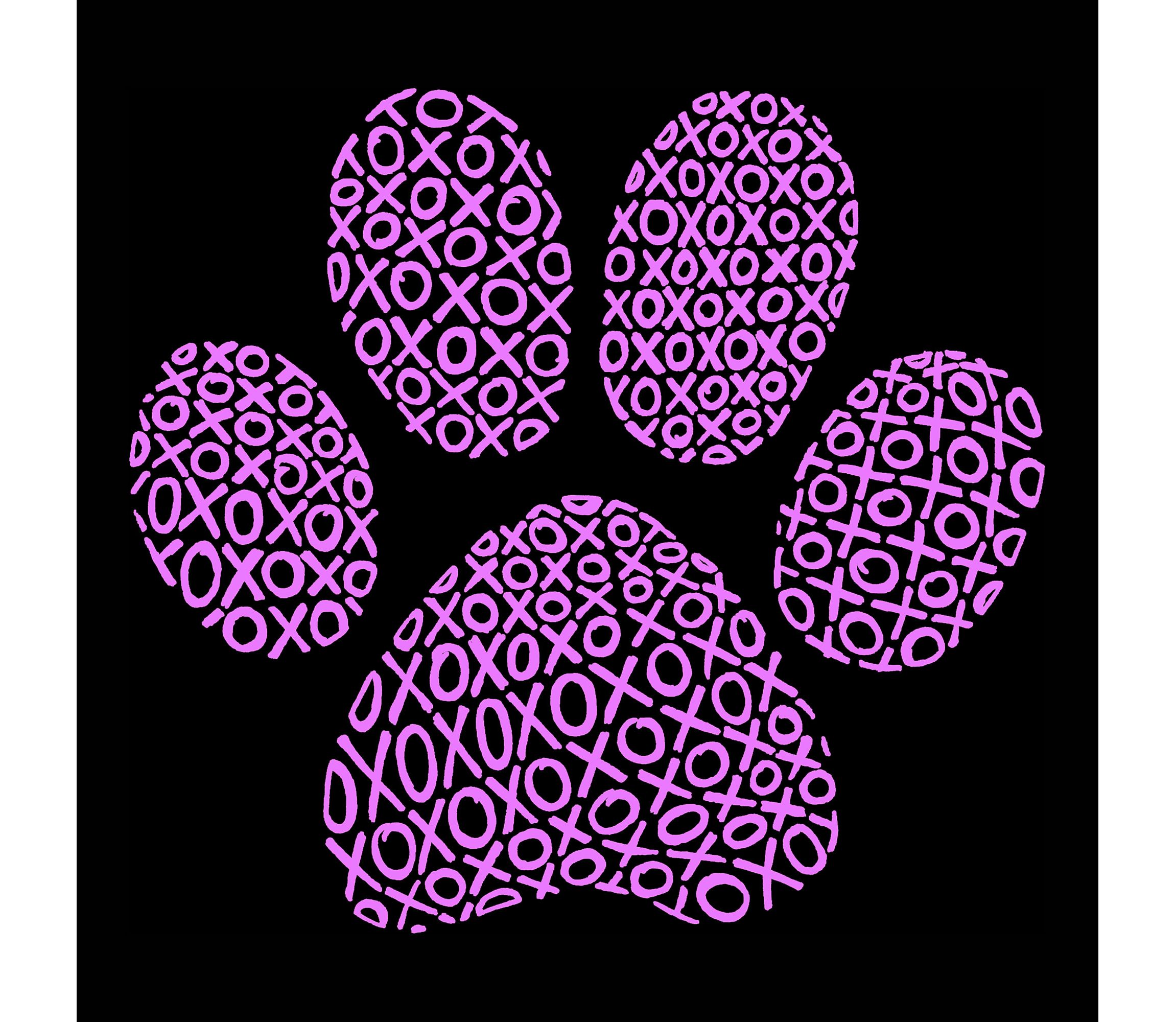 Womens Plus Size Word Art T-shirt - XOXO Dog Paw