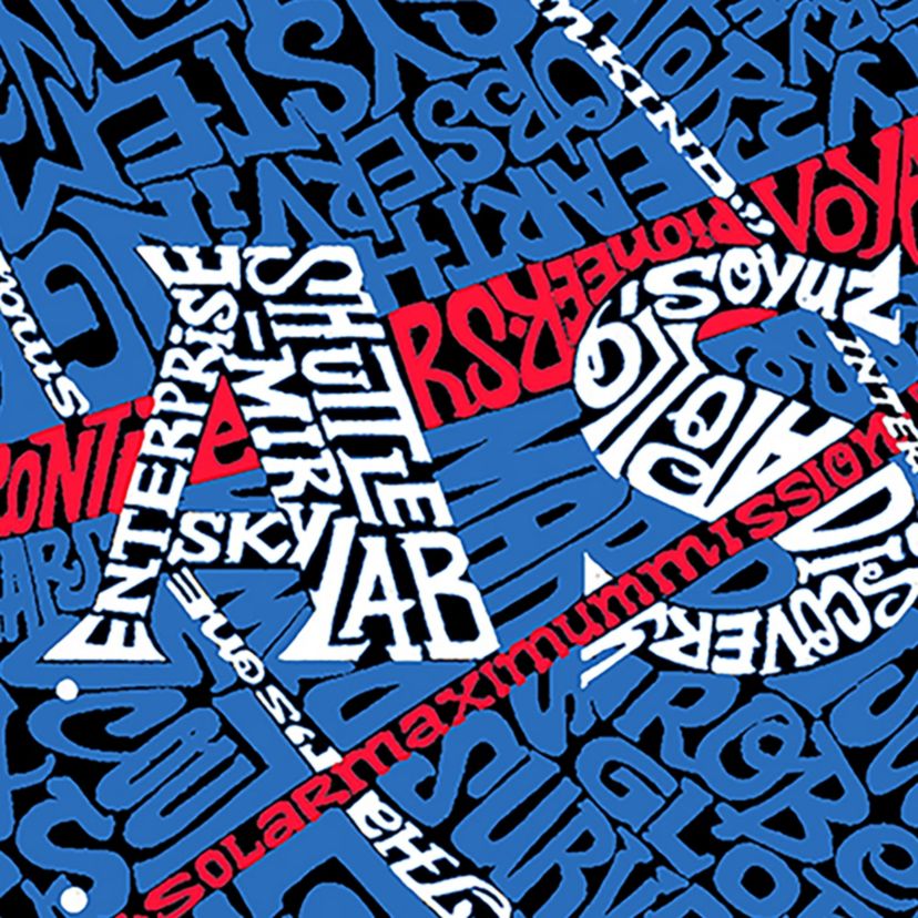 Womens Plus Size Word Art T-shirt - NASAs Most Notable Missions