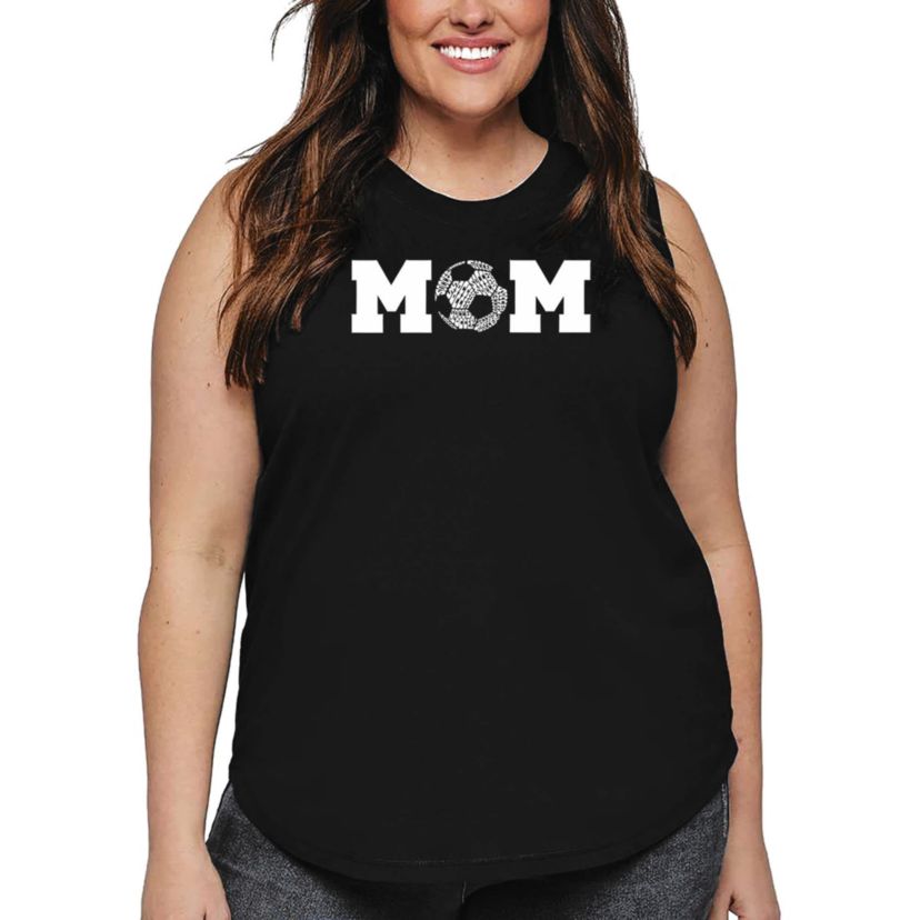 Soccer Mom - Womens Plus Size Word Art Tank Top