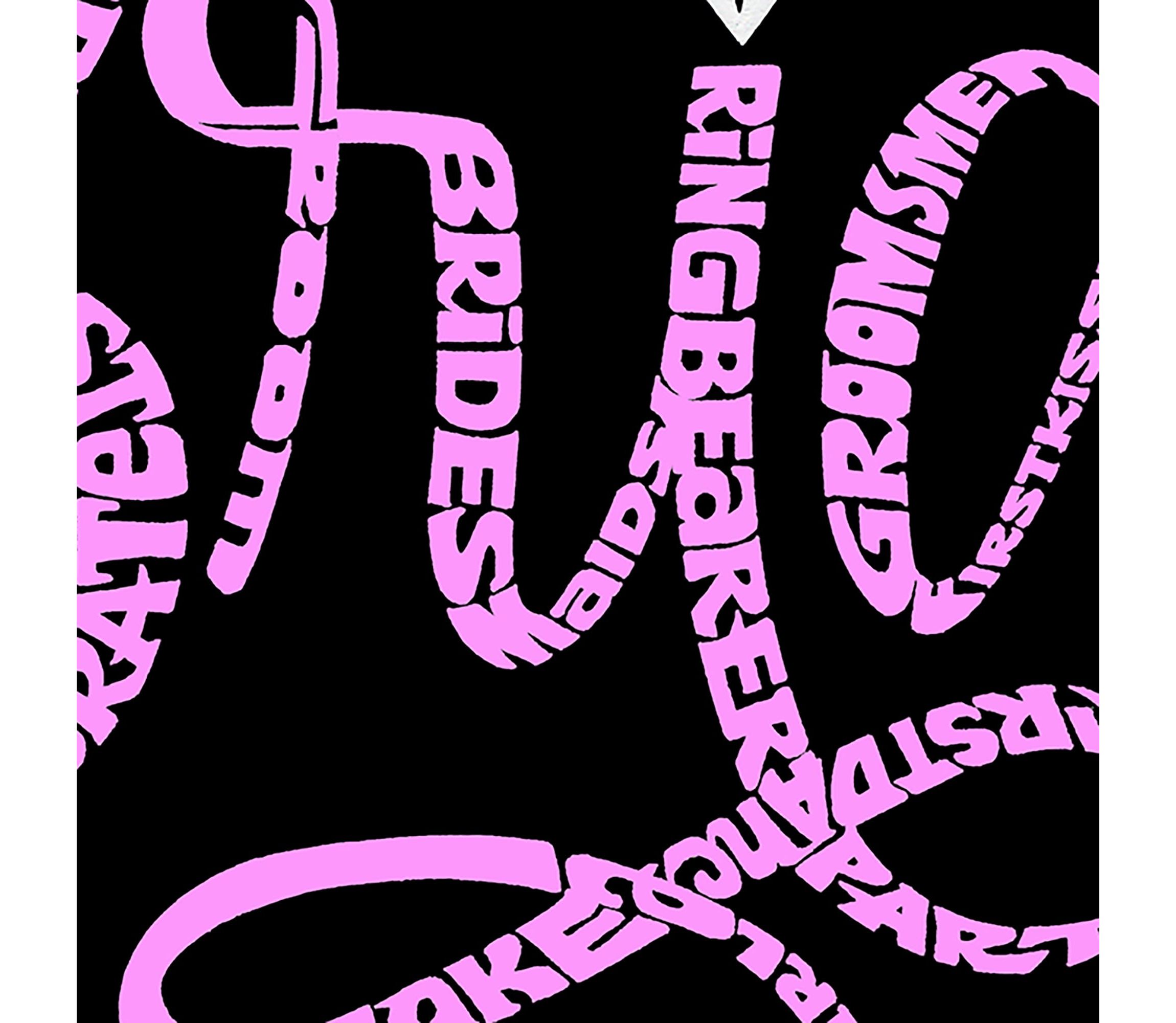 Womens Plus Size Word Art T-shirt - Bride
