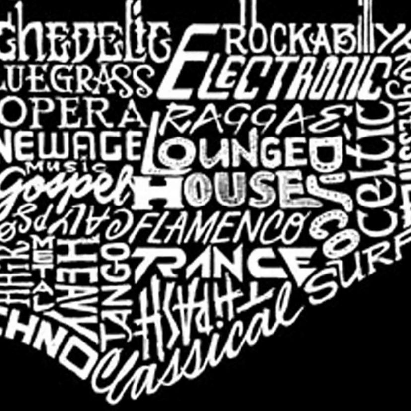 Womens Plus Size Word Art Tank Top - Guitar Head