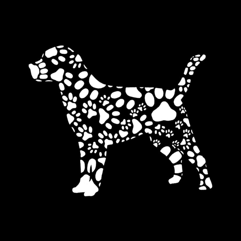 Womens Plus Size Word Art Tank Top - Dog Paw Prints