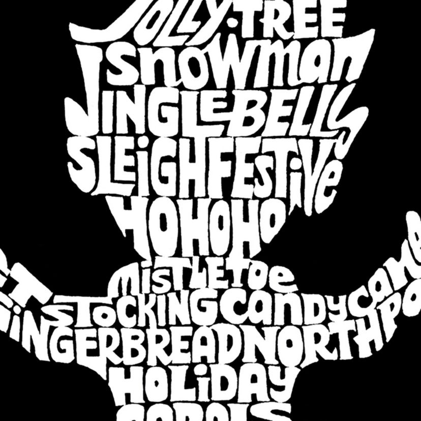 Christmas Elf - Womens Plus Size Word Art V-Neck