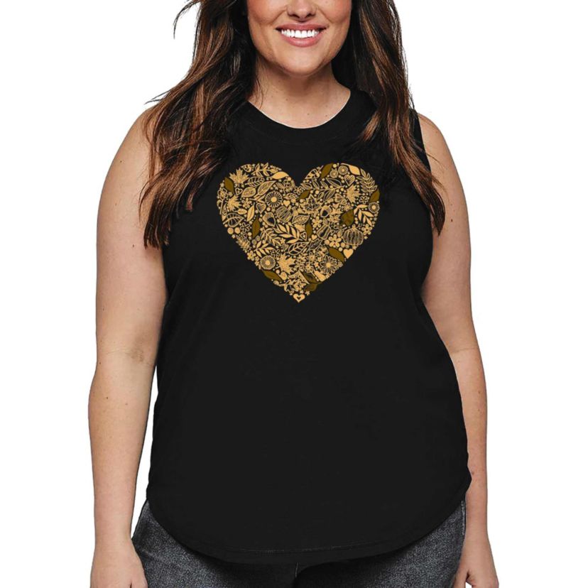 Fall Vibes  - Womens Plus Size Word Art Tank Top