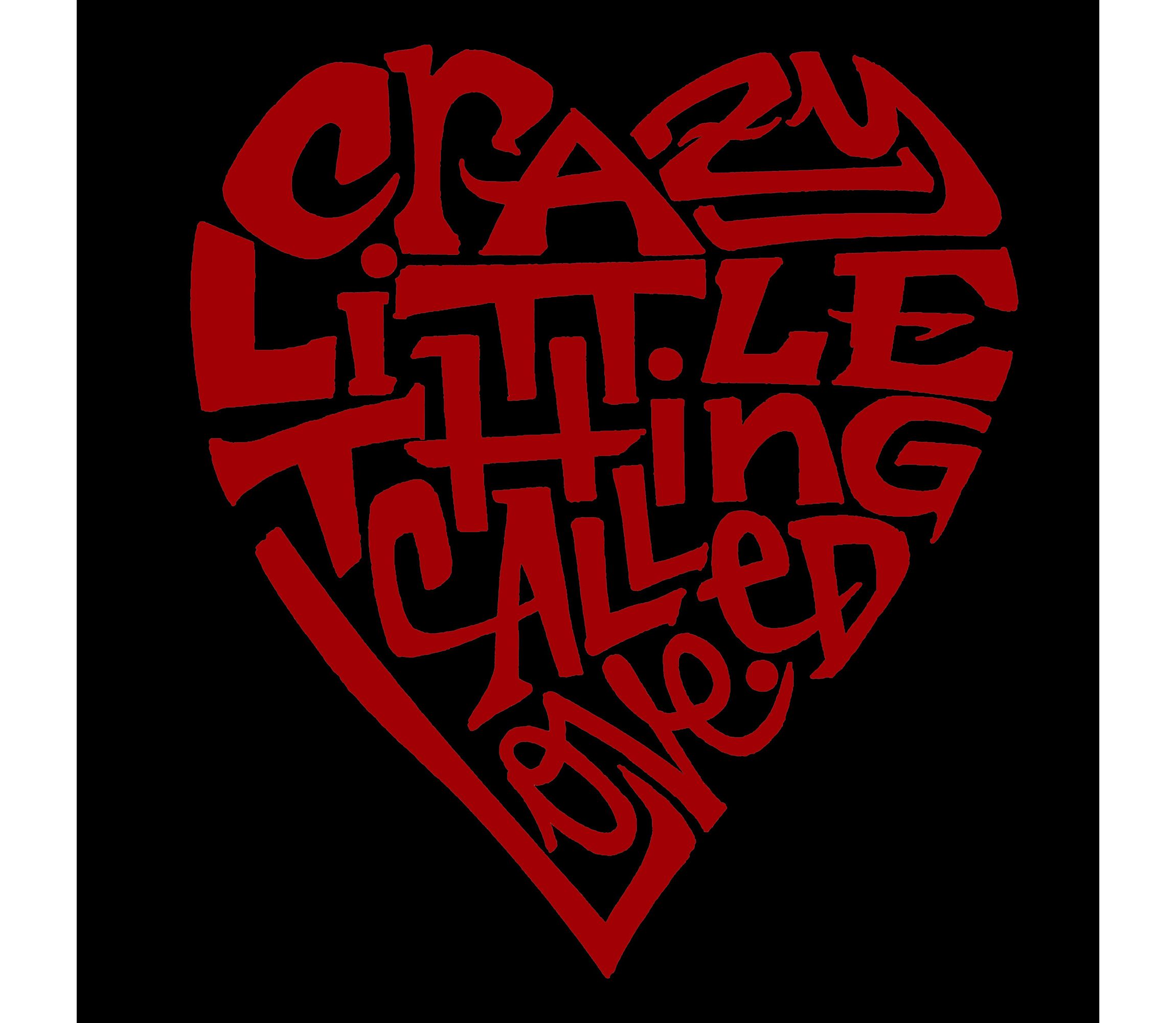 Womens Plus Size Word Art Tank Top - Crazy Little Thing Called Love