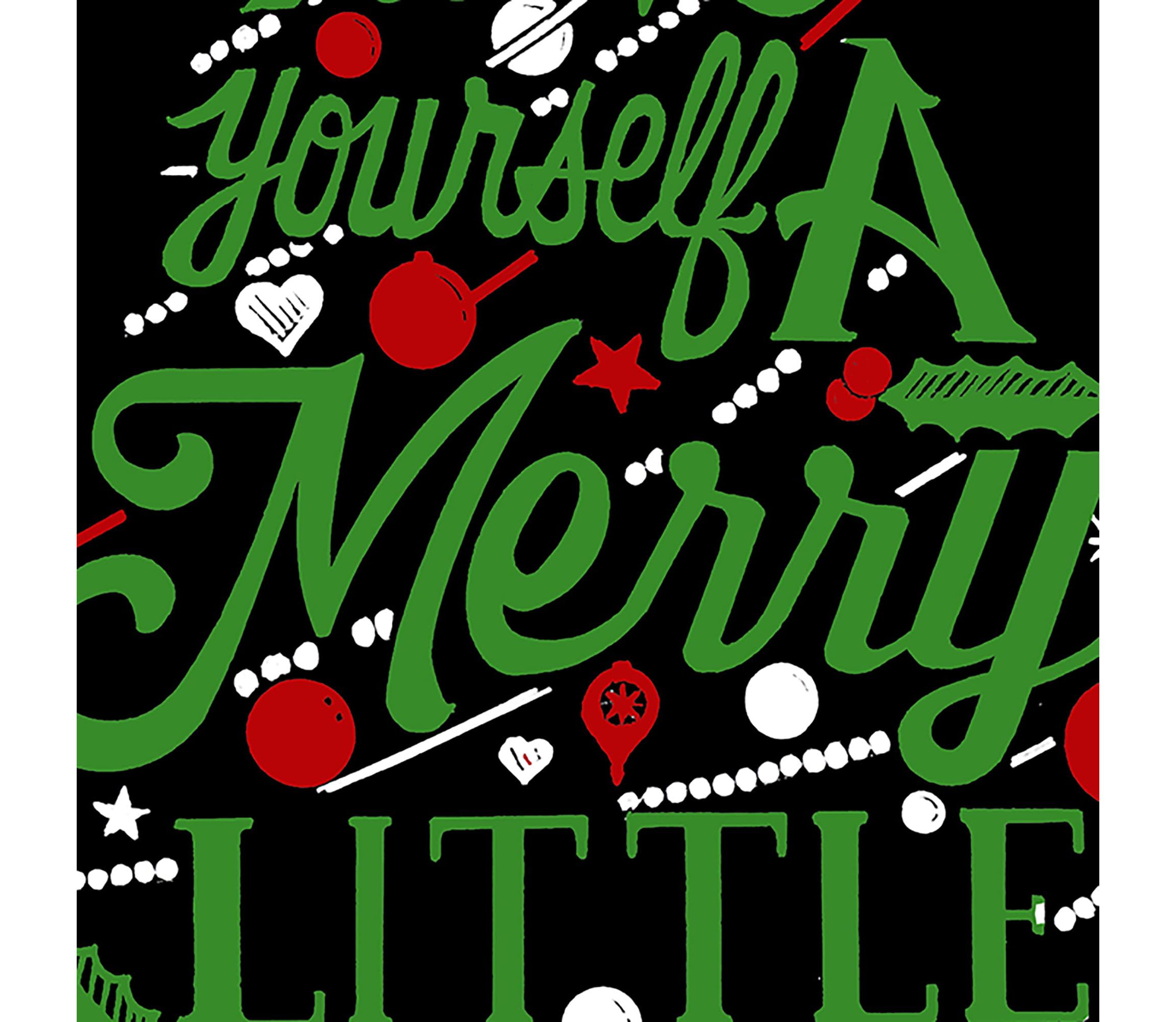 Have Yourself a Merry Little Christmas - Womens Plus Size Word Art V-Neck