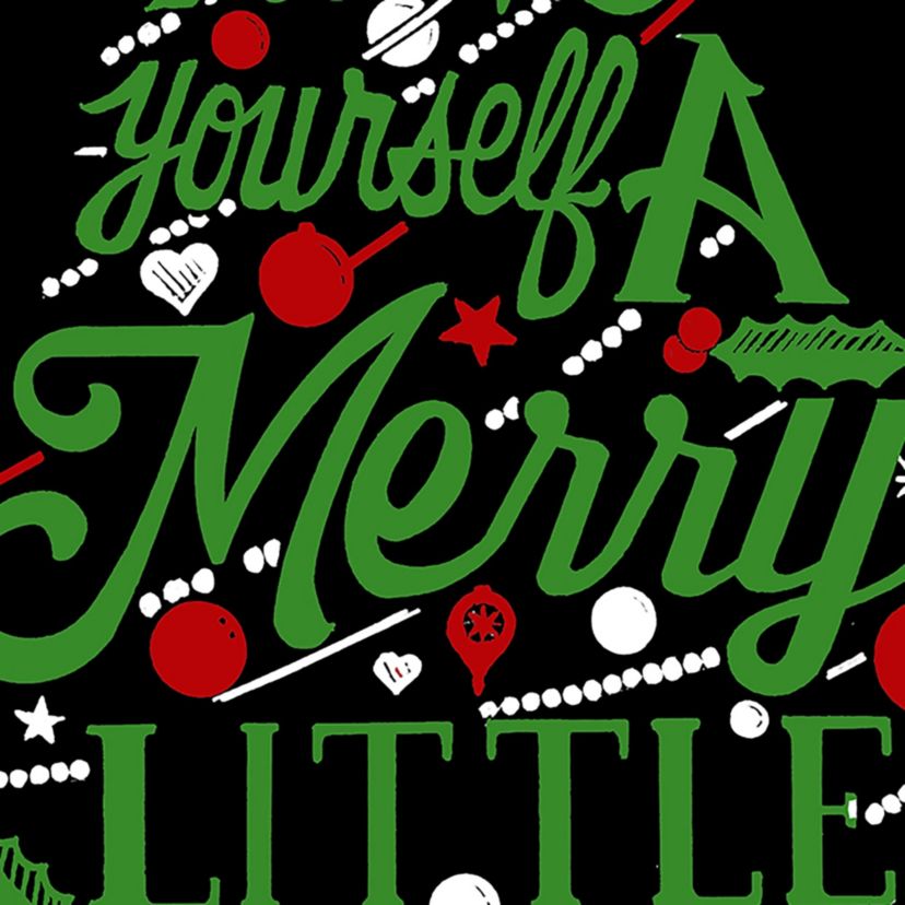 Have Yourself a Merry Little Christmas - Womens Plus Size Word Art V-Neck