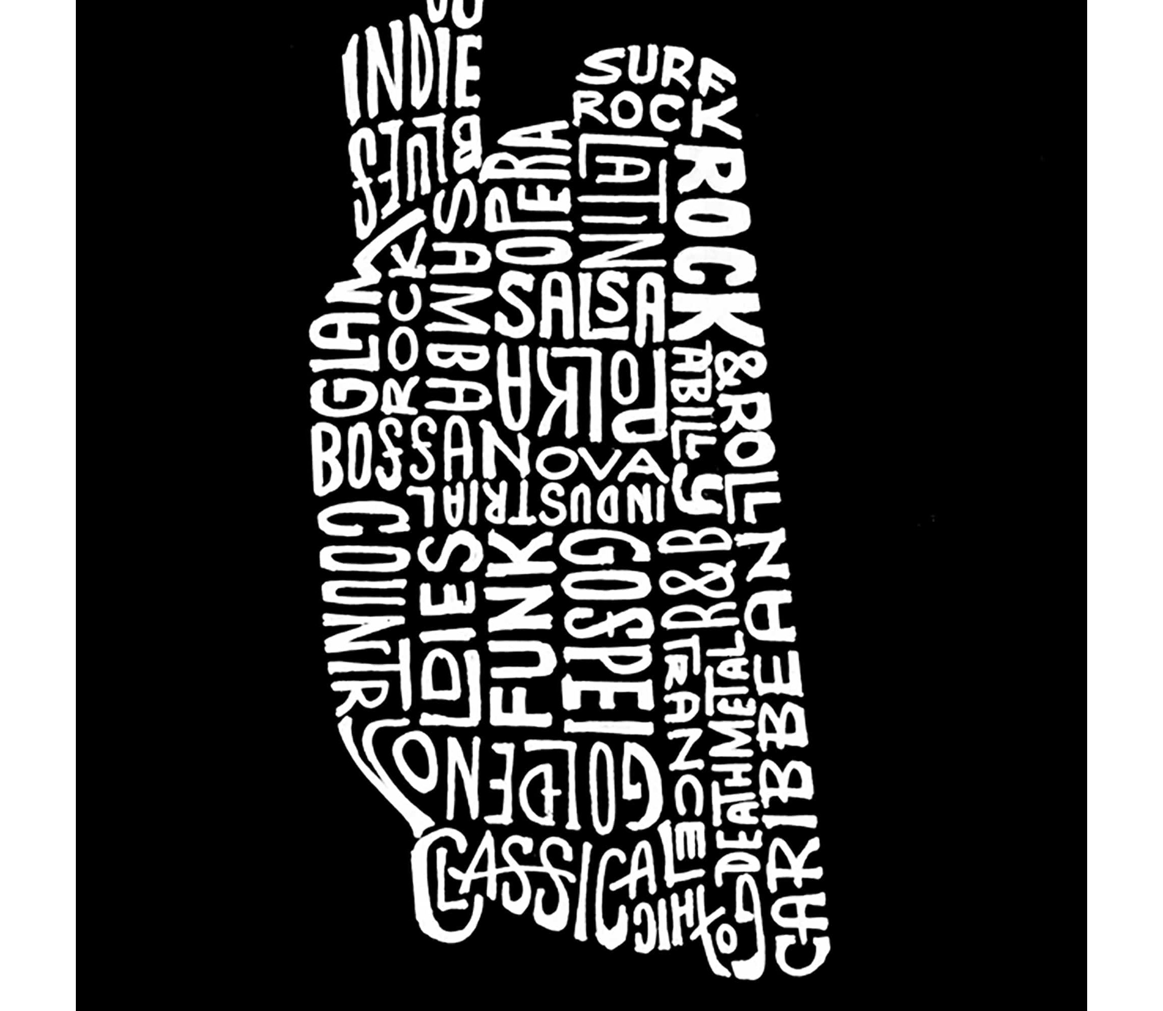 Womens Plus Size Word Art Tank Top - 63 DIFFERENT GENRES OF MUSIC