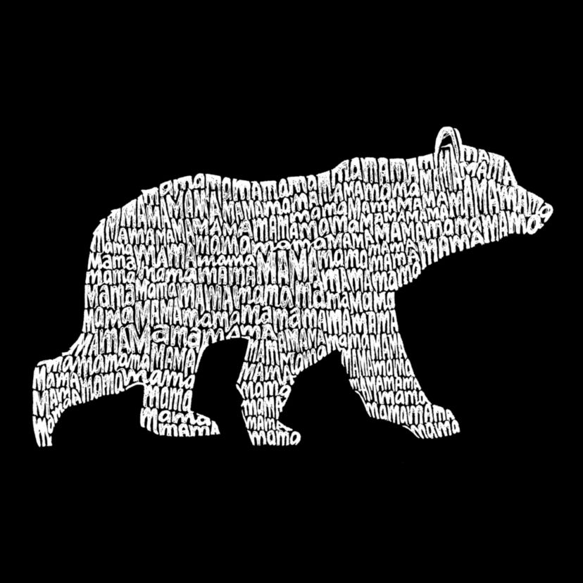 Womens Plus Size Word Art V-Neck - Mama Bear