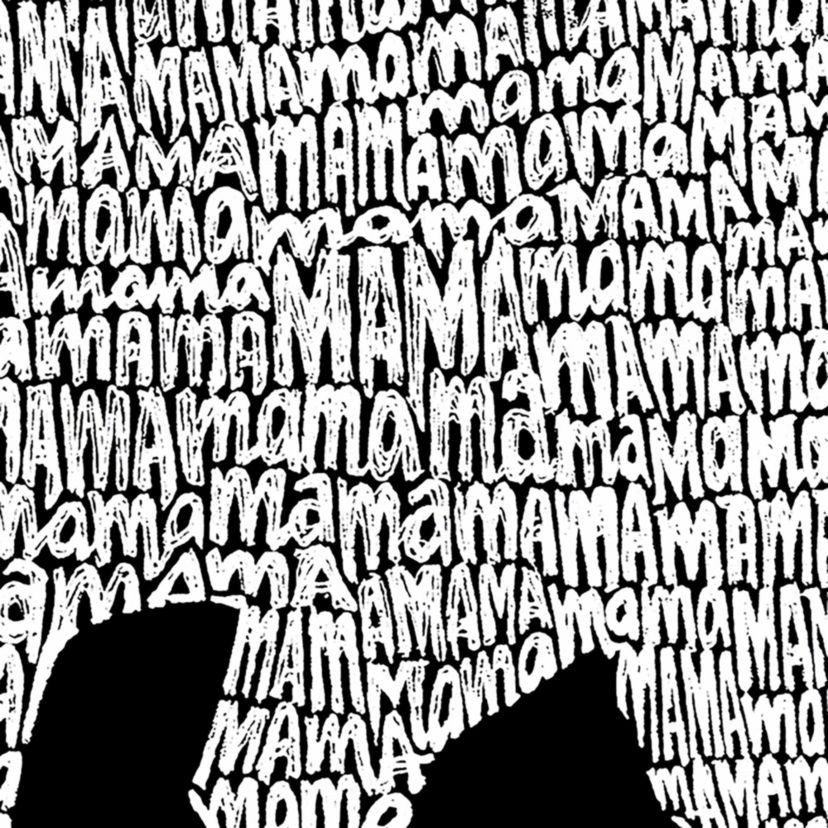 Womens Plus Size Word Art V-Neck - Mama Bear