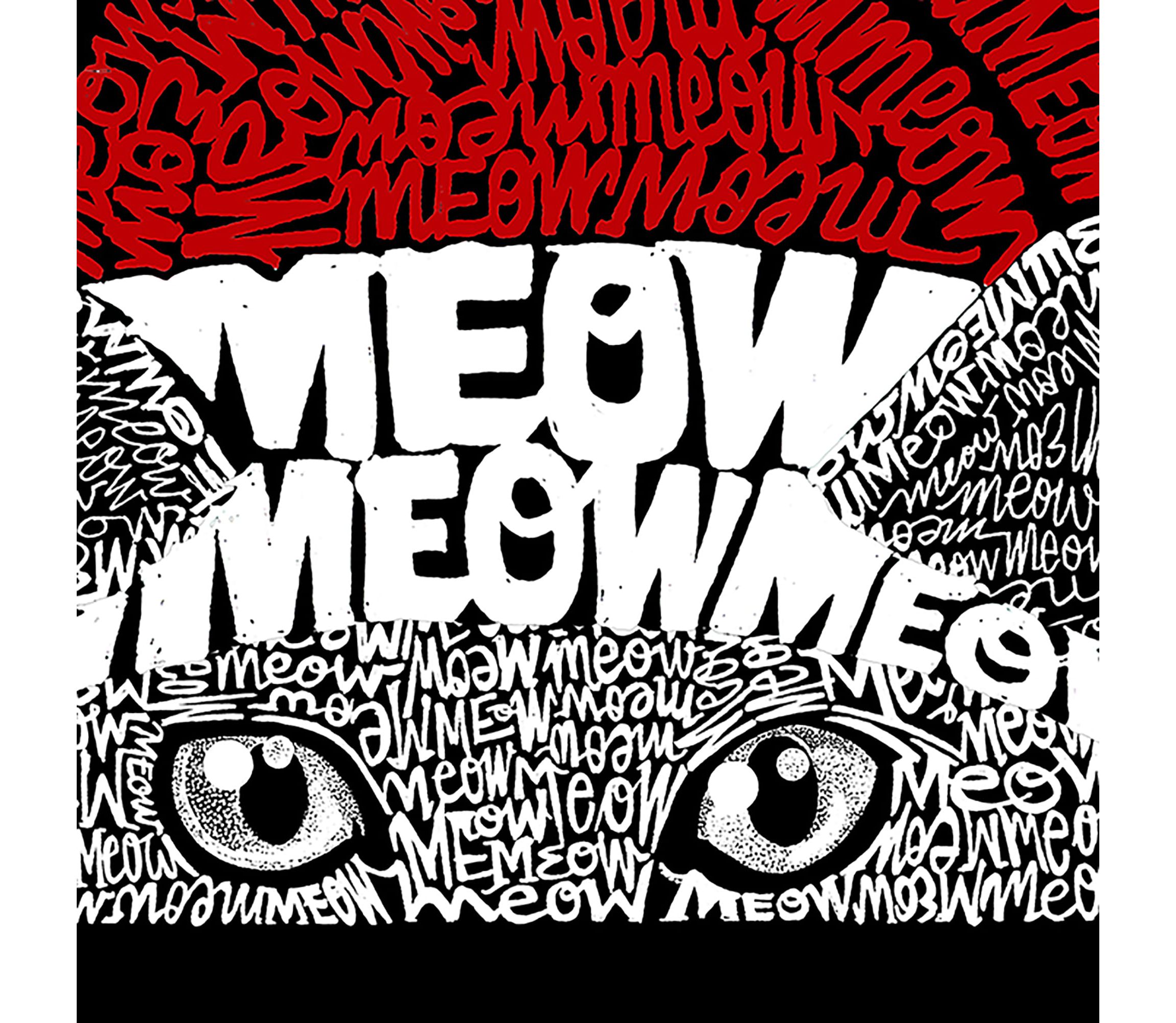 Christmas Peeking Cat - Womens Plus Size Word Art V-Neck