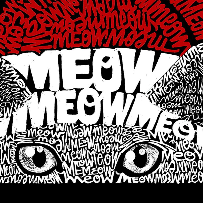 Christmas Peeking Cat - Womens Plus Size Word Art V-Neck