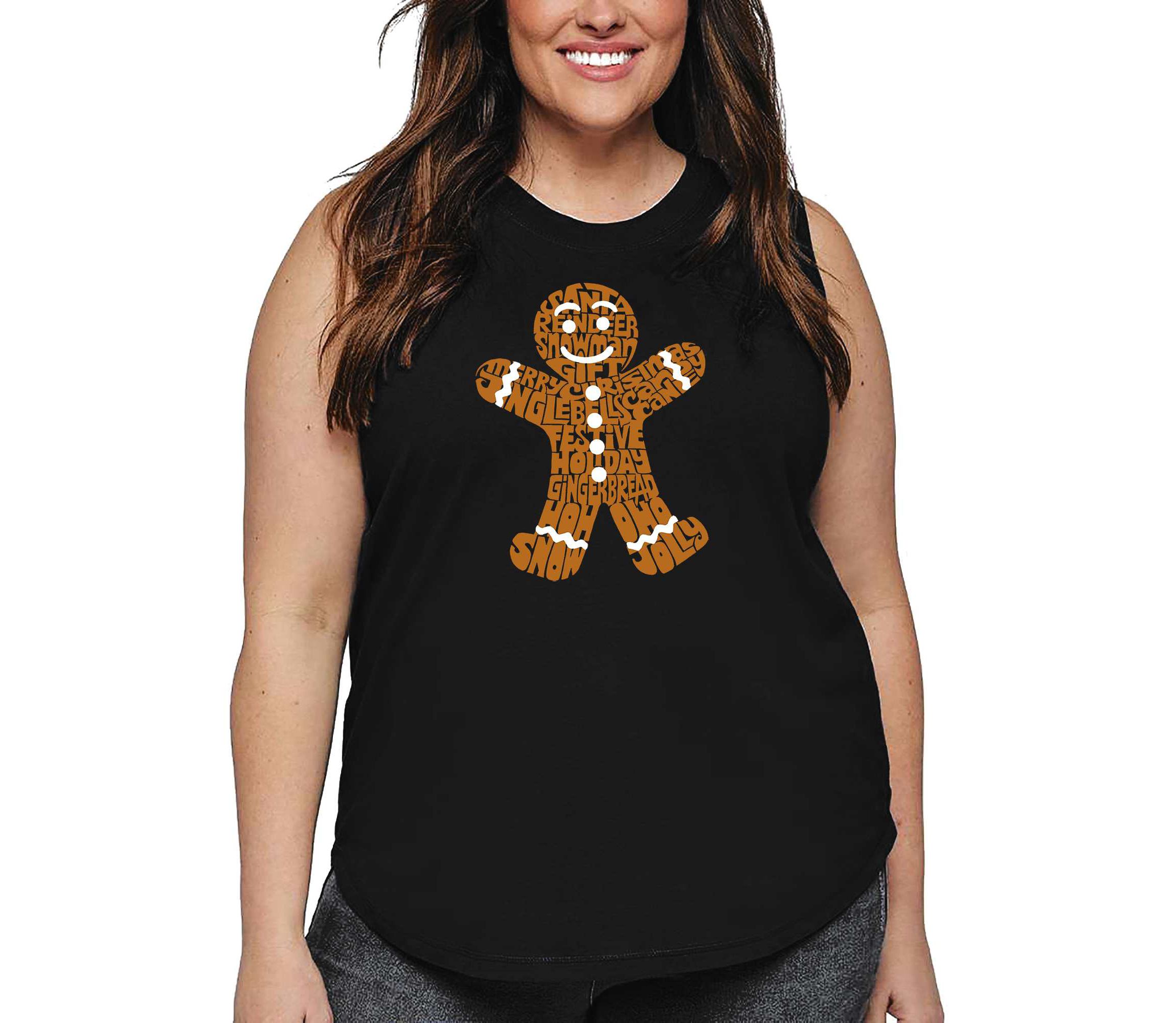 Gingerbread - Womens Plus Size Word Art Tank Top