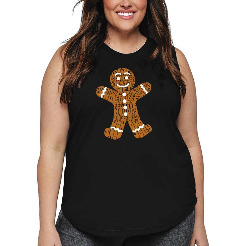Gingerbread - Womens Plus Size Word Art Tank Top