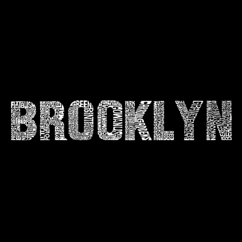 Womens Plus Size Word Art Tank Top - BROOKLYN NEIGHBORHOODS