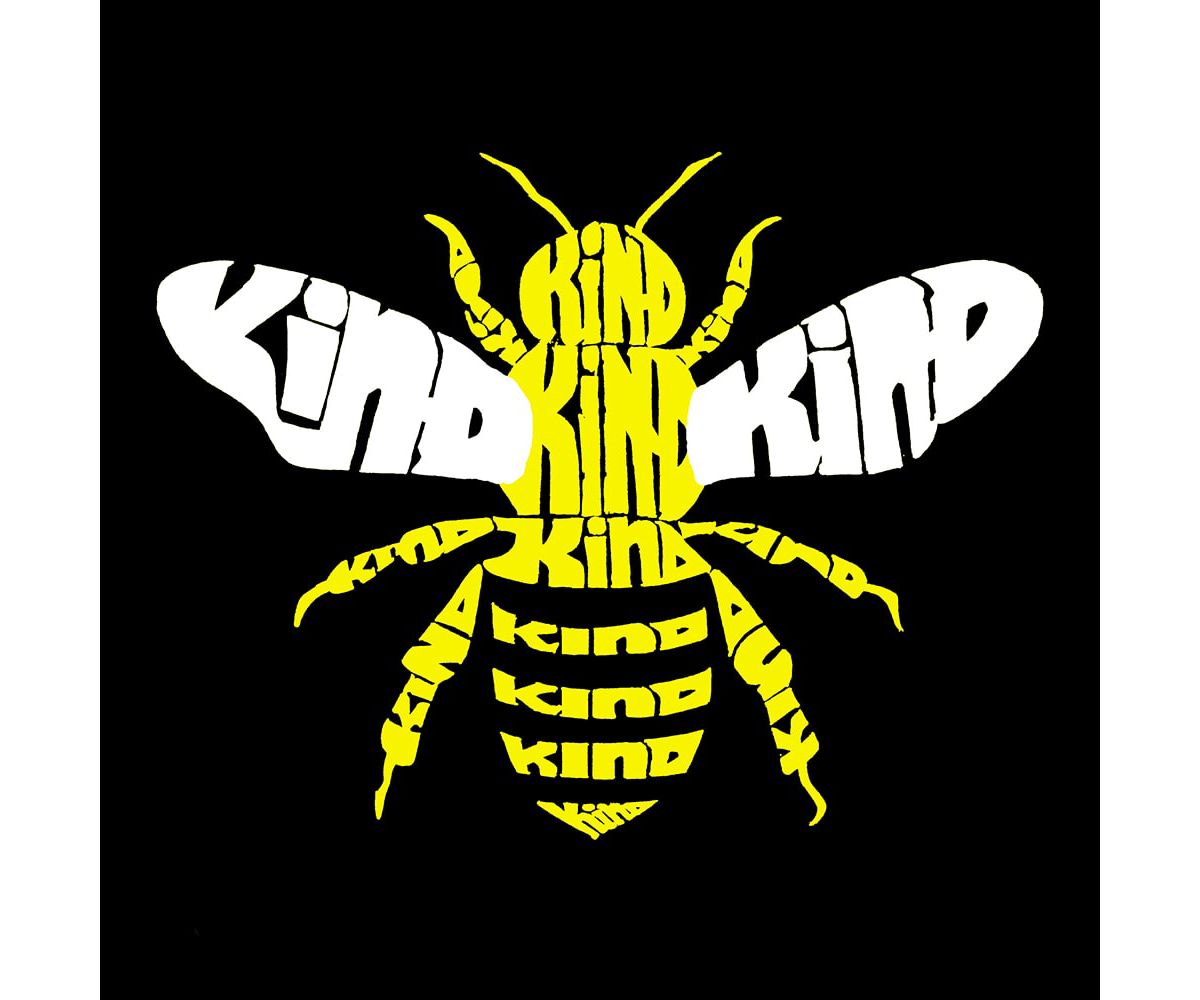 Womens Plus Size Word Art V-Neck - Bee Kind