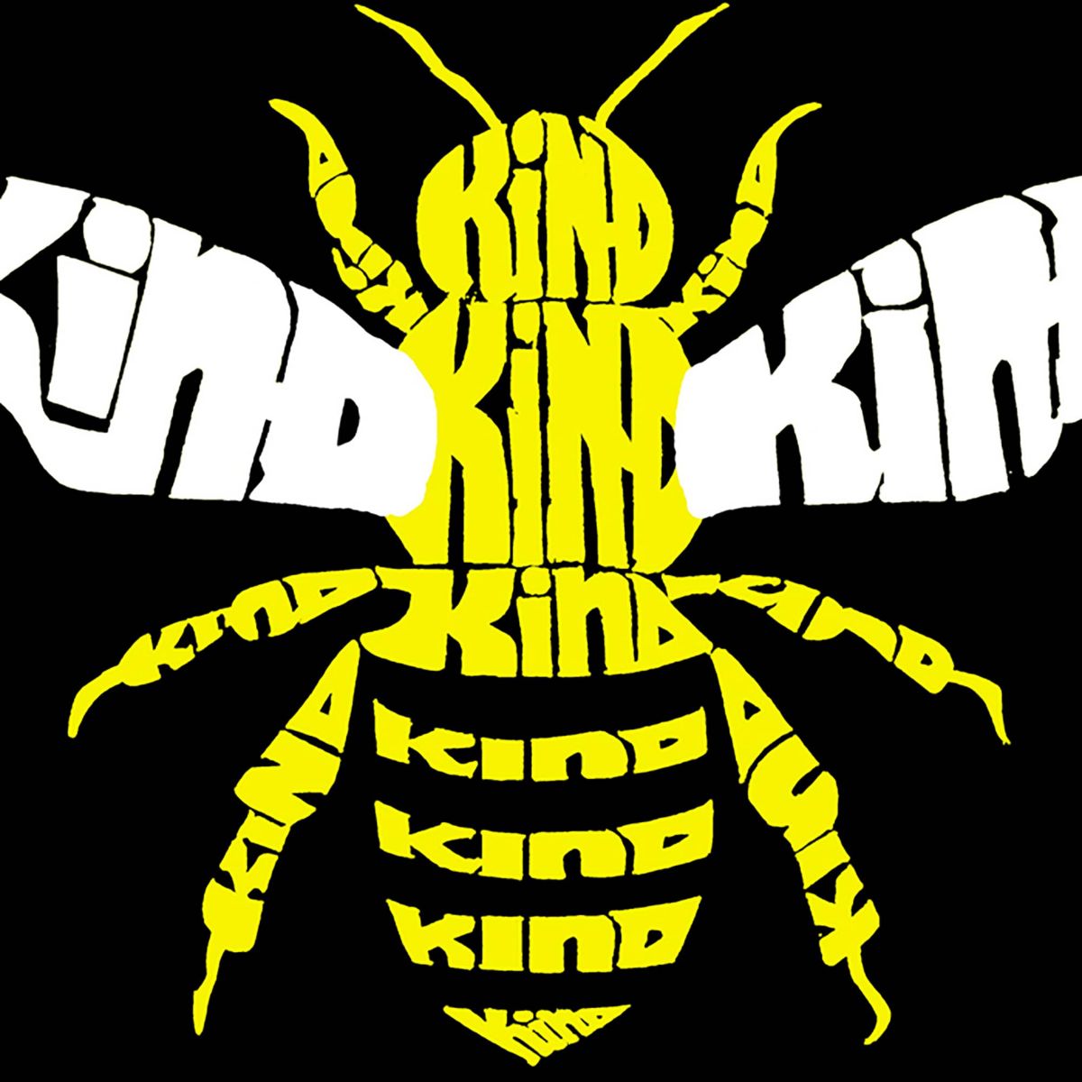 Womens Plus Size Word Art V-Neck - Bee Kind