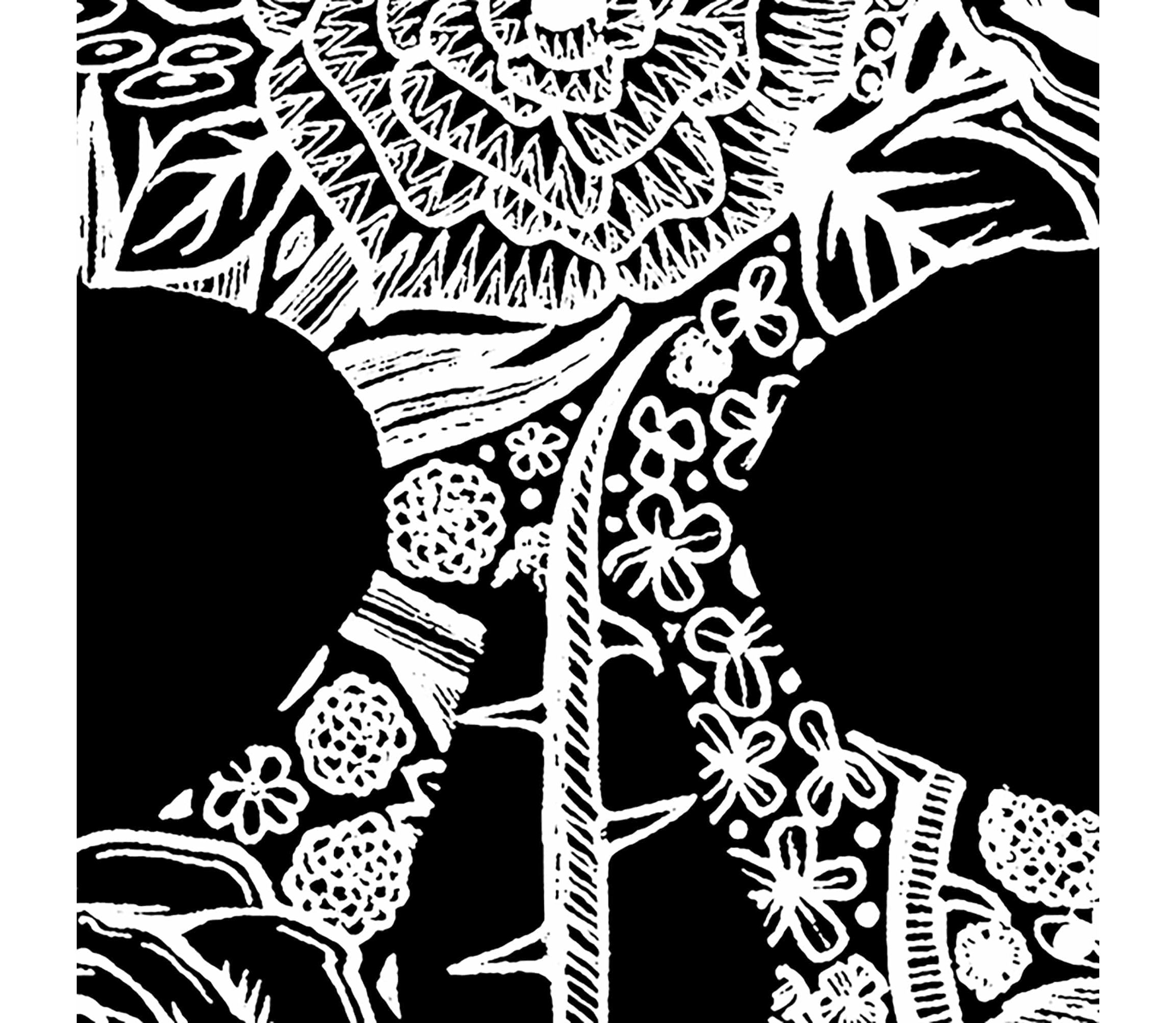 Womens Plus Size Word Art Tank Top - Flower Skull