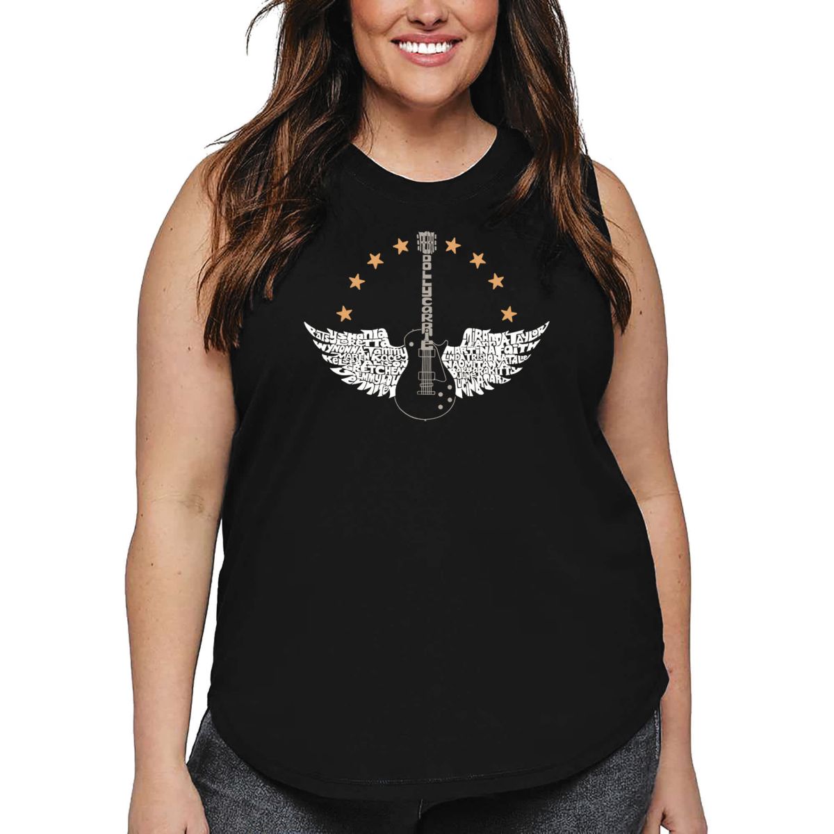 Country Female Singers - Womens Plus Size Word Art Tank Top