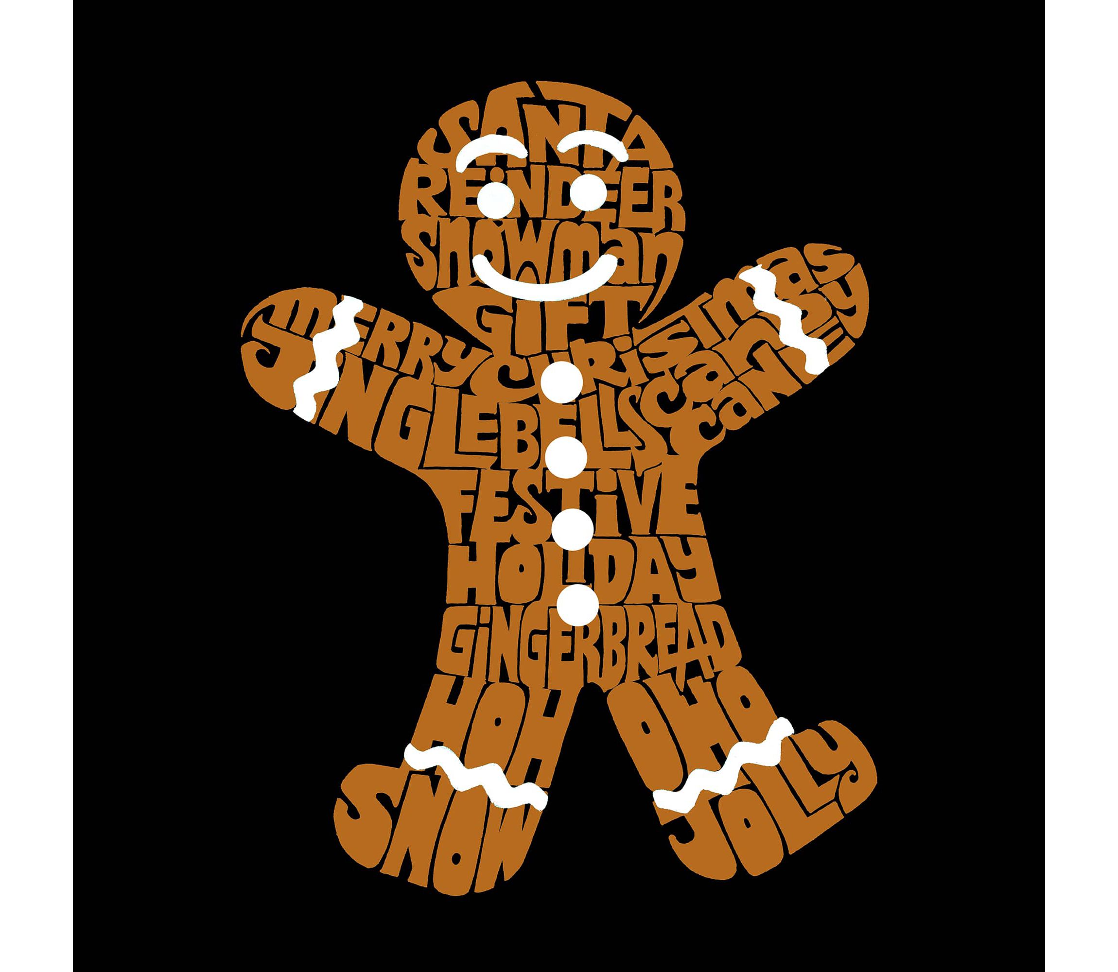 Gingerbread - Womens Plus Size Word Art V-Neck