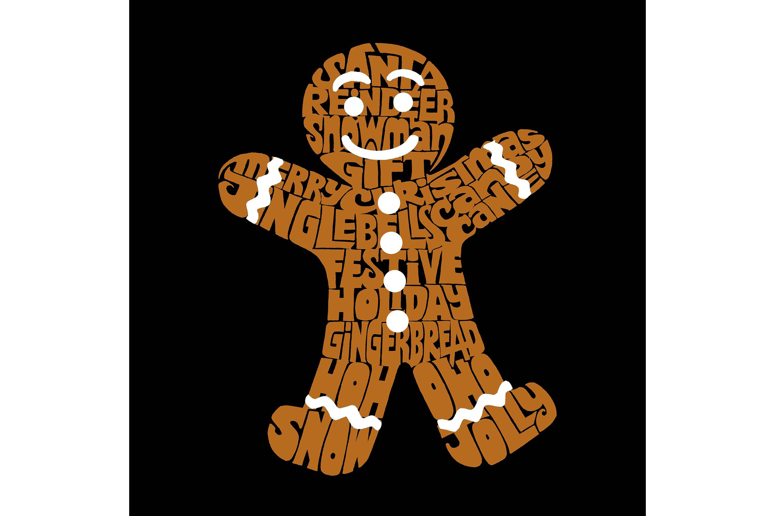Gingerbread - Womens Plus Size Word Art V-Neck