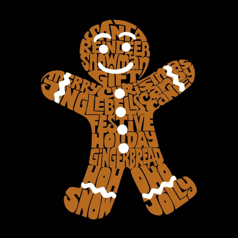 Gingerbread - Womens Plus Size Word Art V-Neck