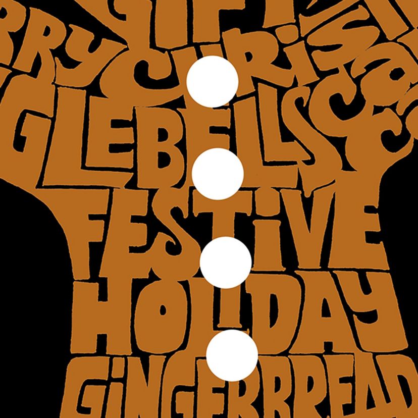 Gingerbread - Womens Plus Size Word Art V-Neck