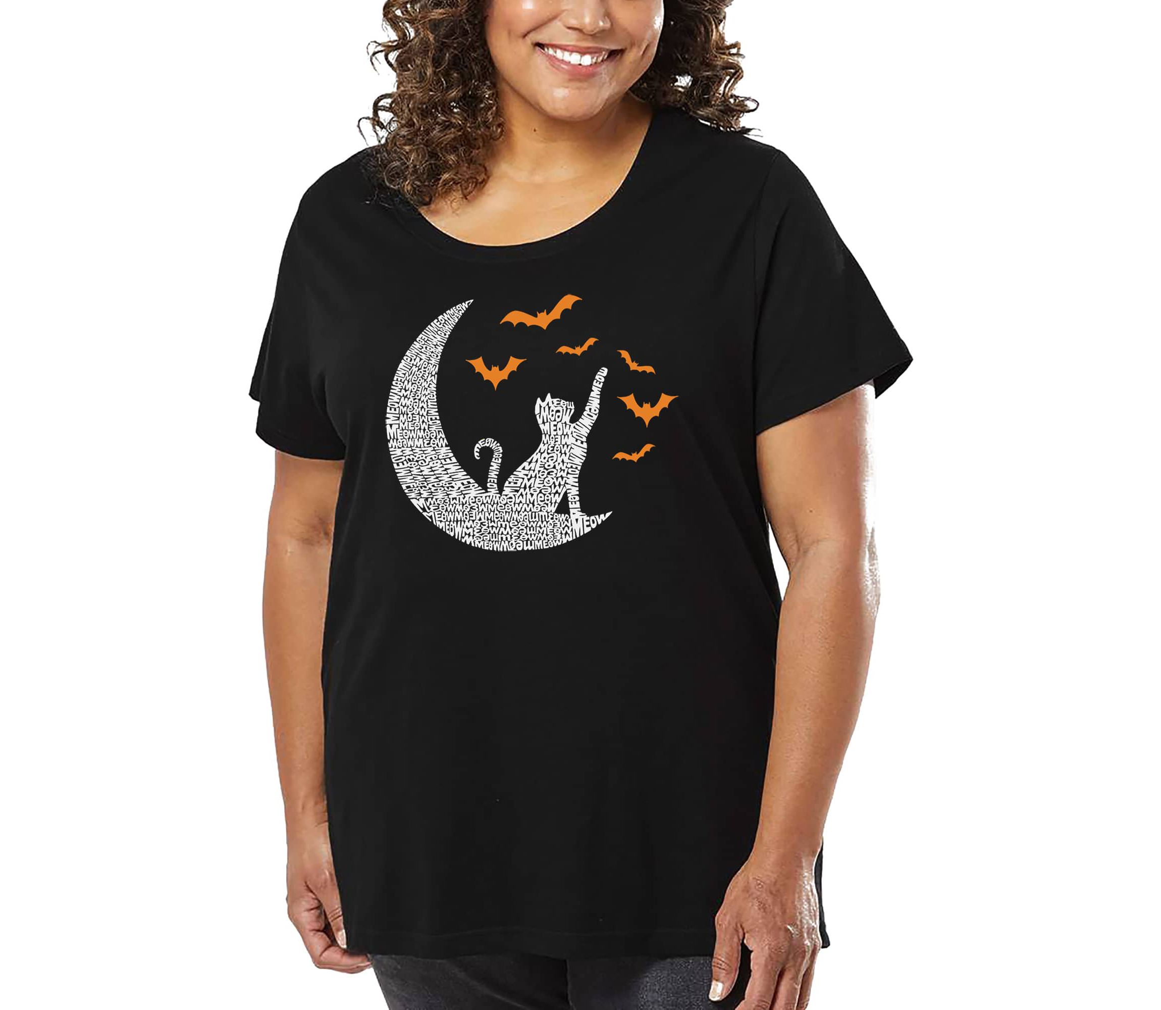 Lunar Bats - Womens Plus Size Word Art T-Shirt
