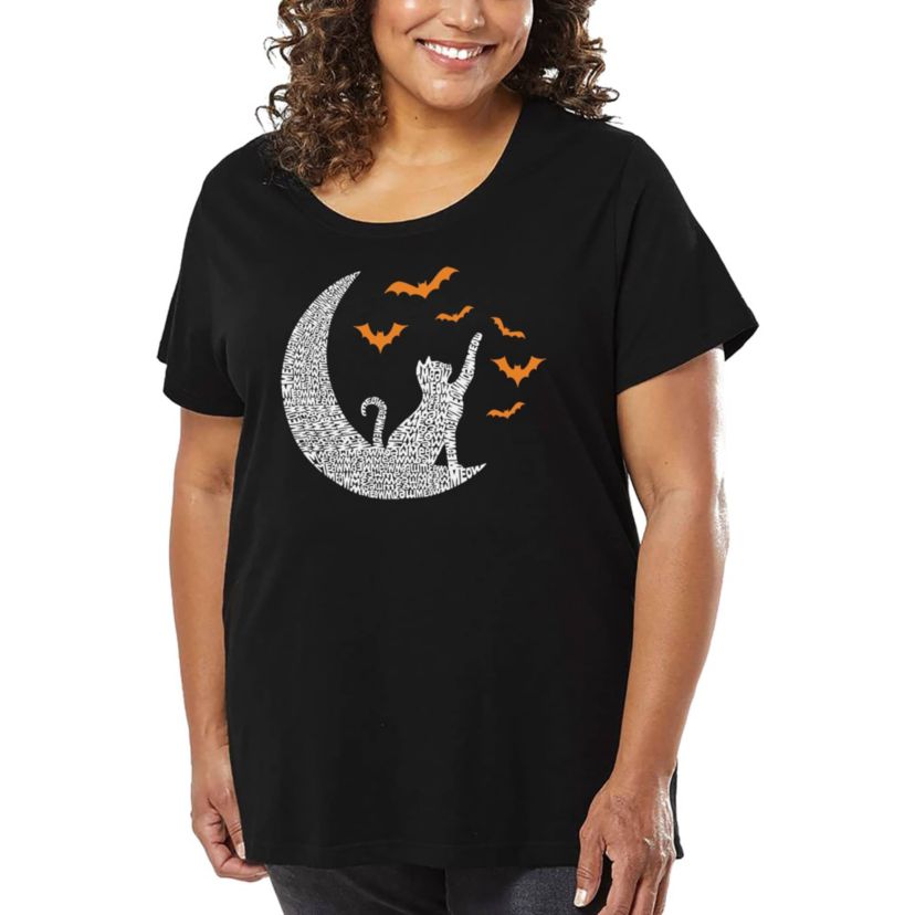 Lunar Bats - Womens Plus Size Word Art T-Shirt