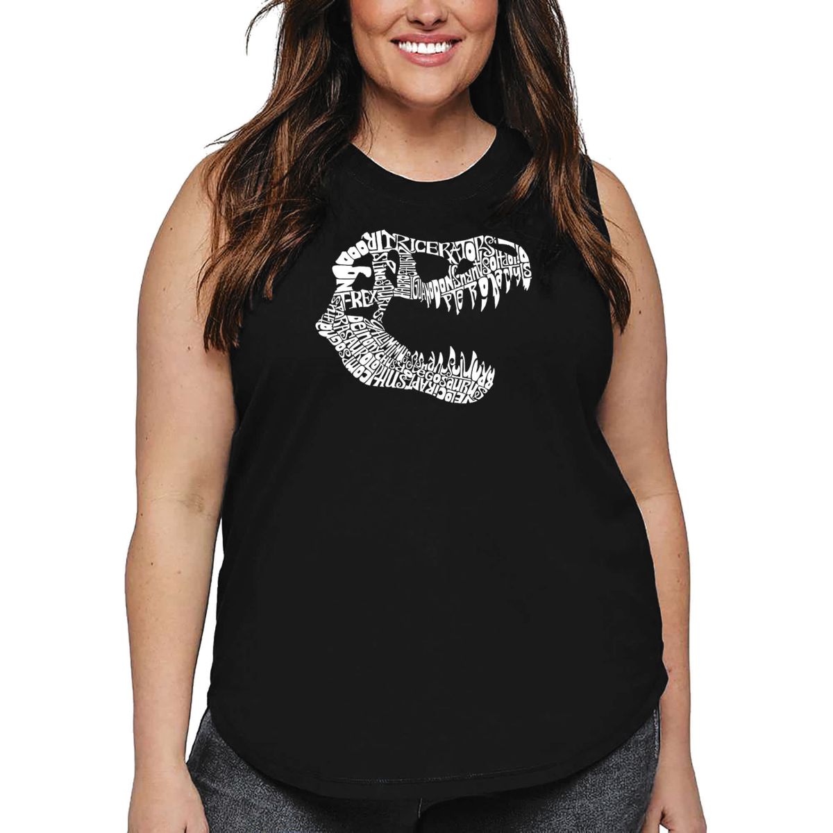 Womens Plus Size Word Art Tank Top - TREX