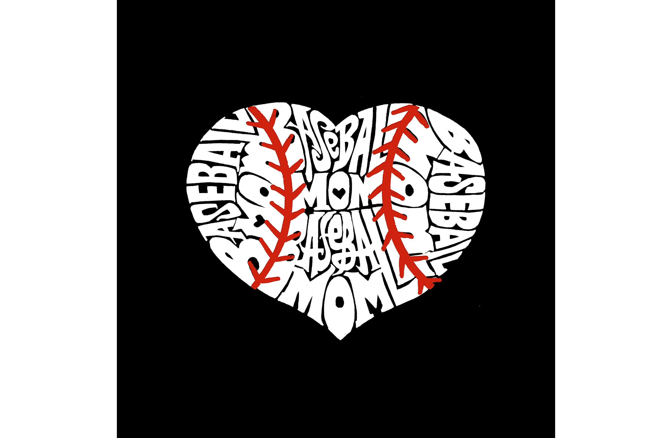 Womens Plus Size Word Art T-shirt - Baseball Mom