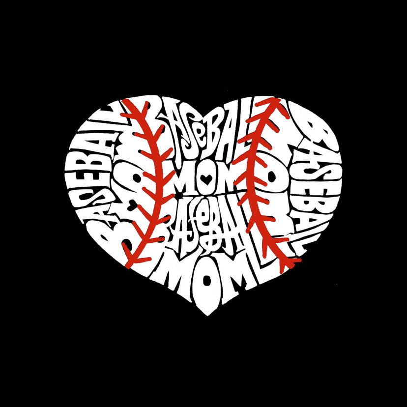 Womens Plus Size Word Art T-shirt - Baseball Mom