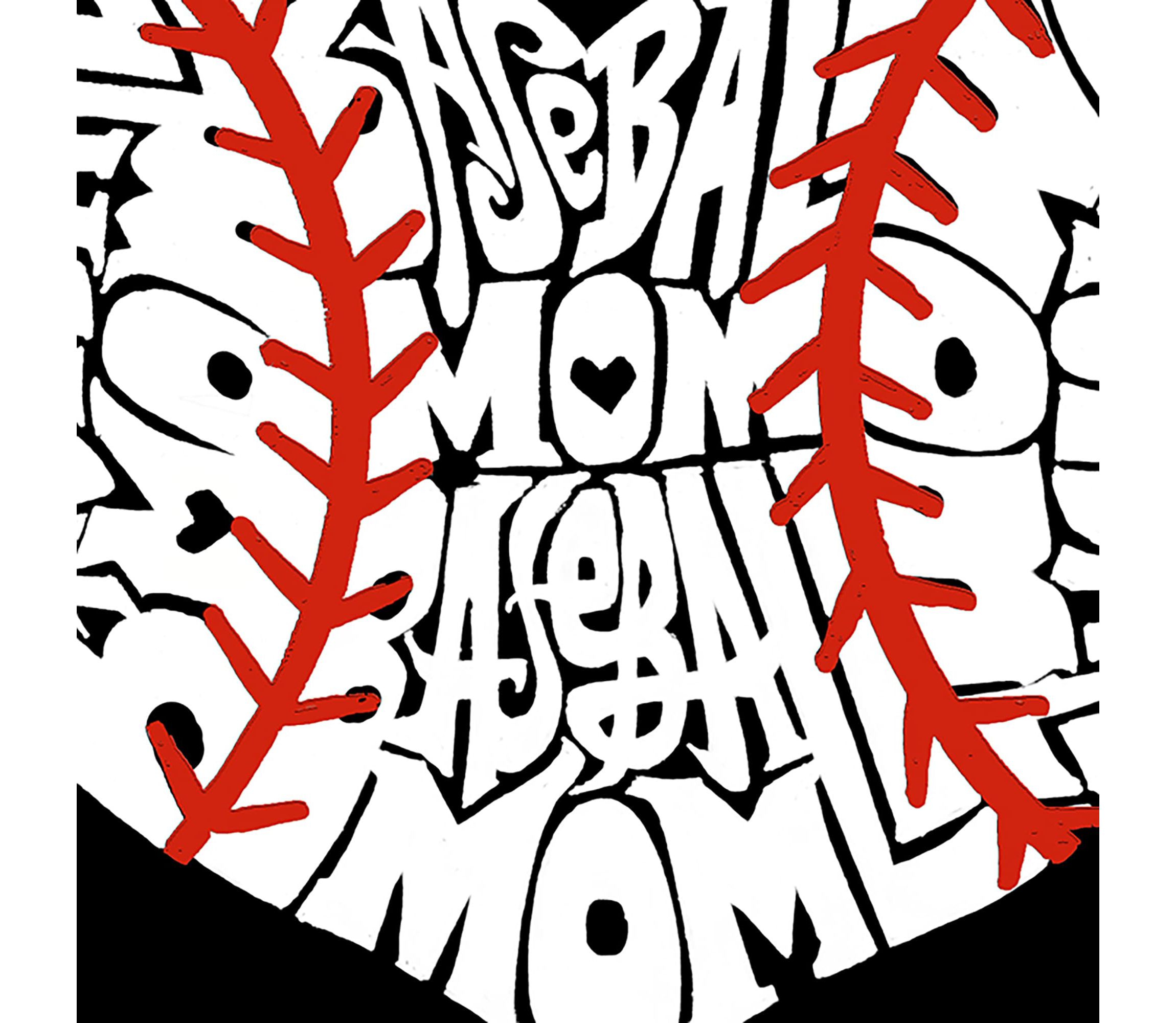 Womens Plus Size Word Art T-shirt - Baseball Mom