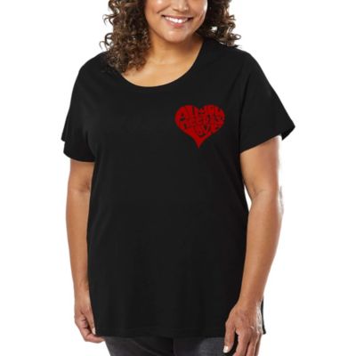 LA Pop Art All You Need is Love - Women's Plus Size Word Art T-Shirt
