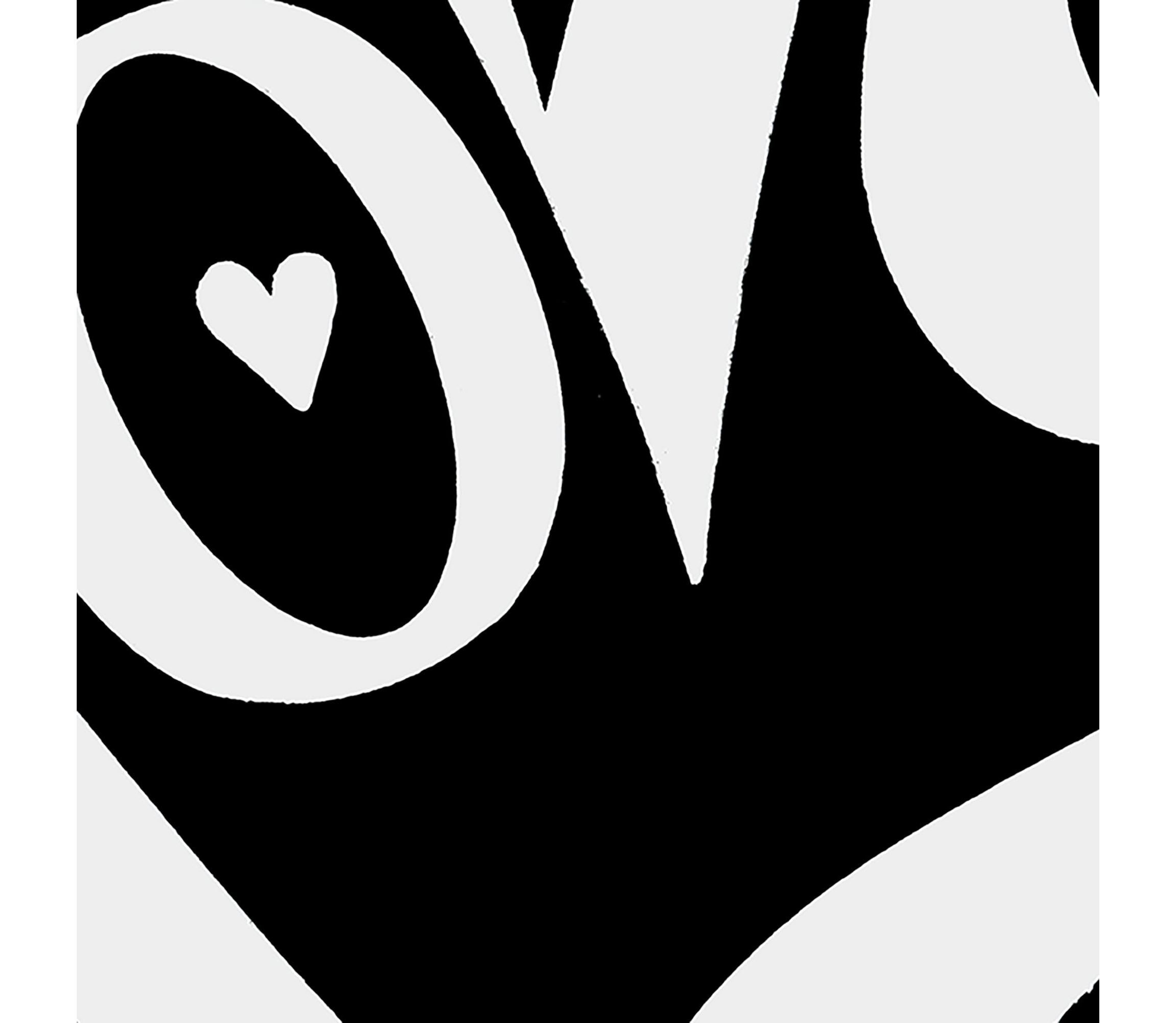Womens Plus Size Word Art T-shirt - Script Love Heart