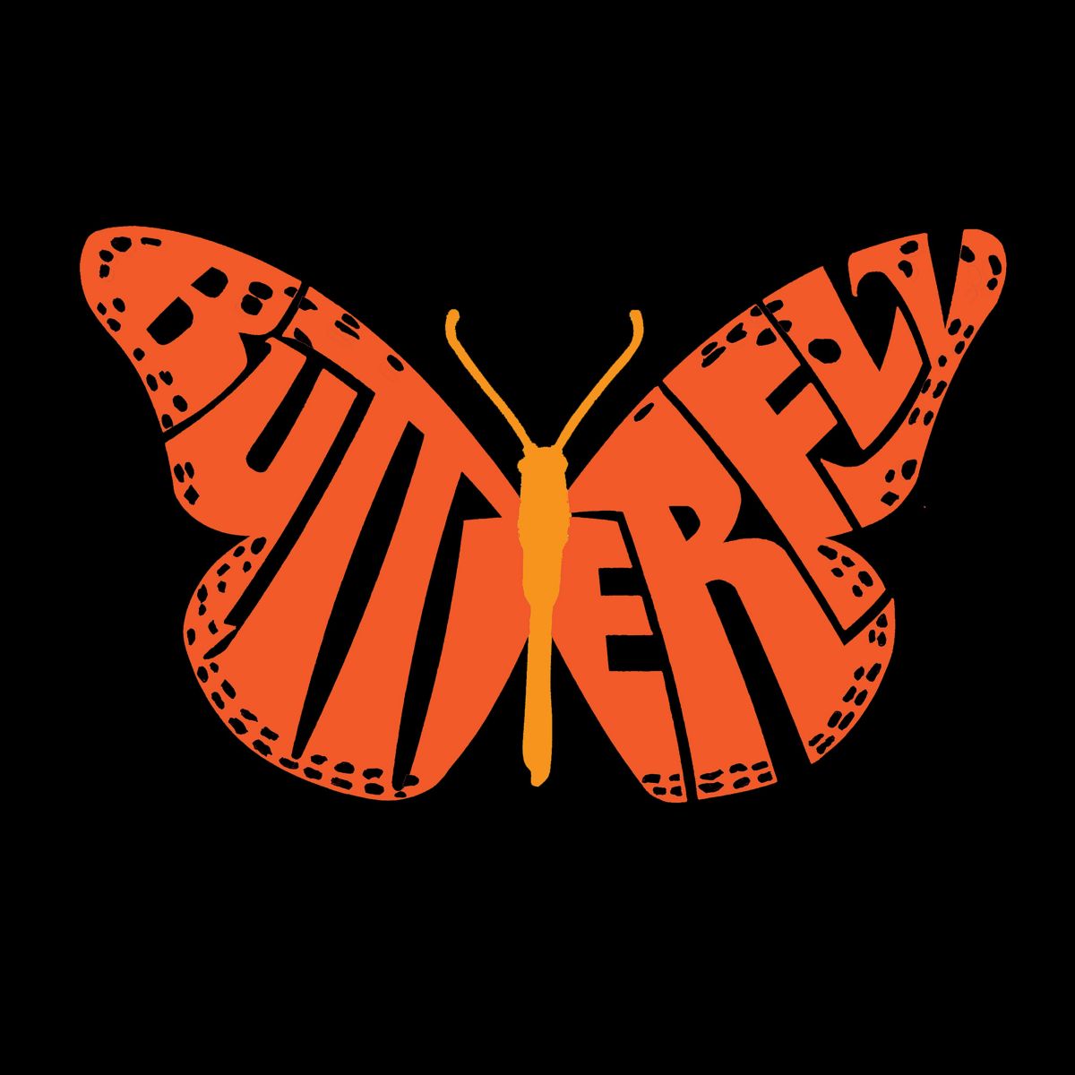 Butterfly - Womens Plus Size Word Art V-Neck