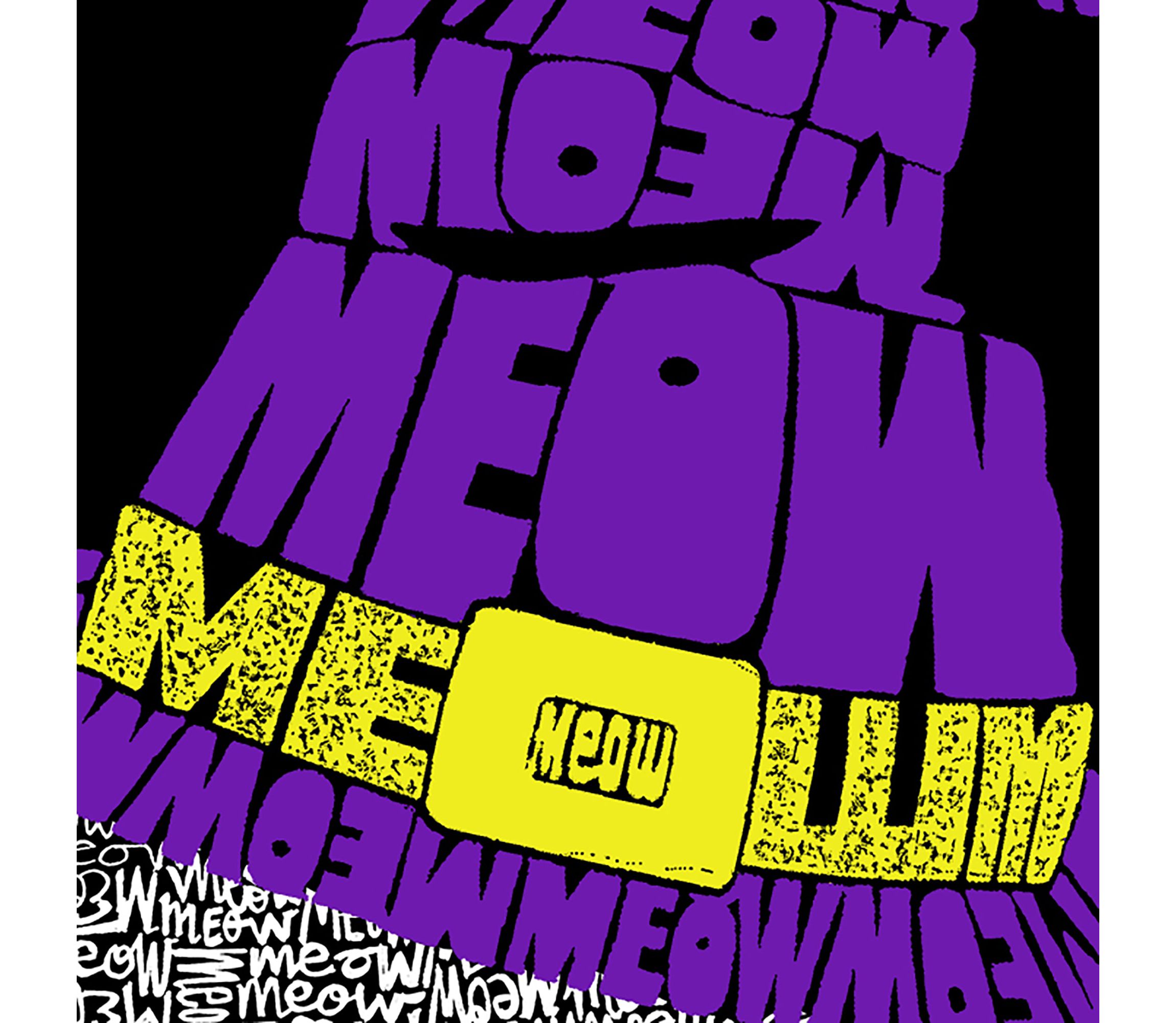 Peeking Witch Cat - Womens Plus Size Word Art T-Shirt