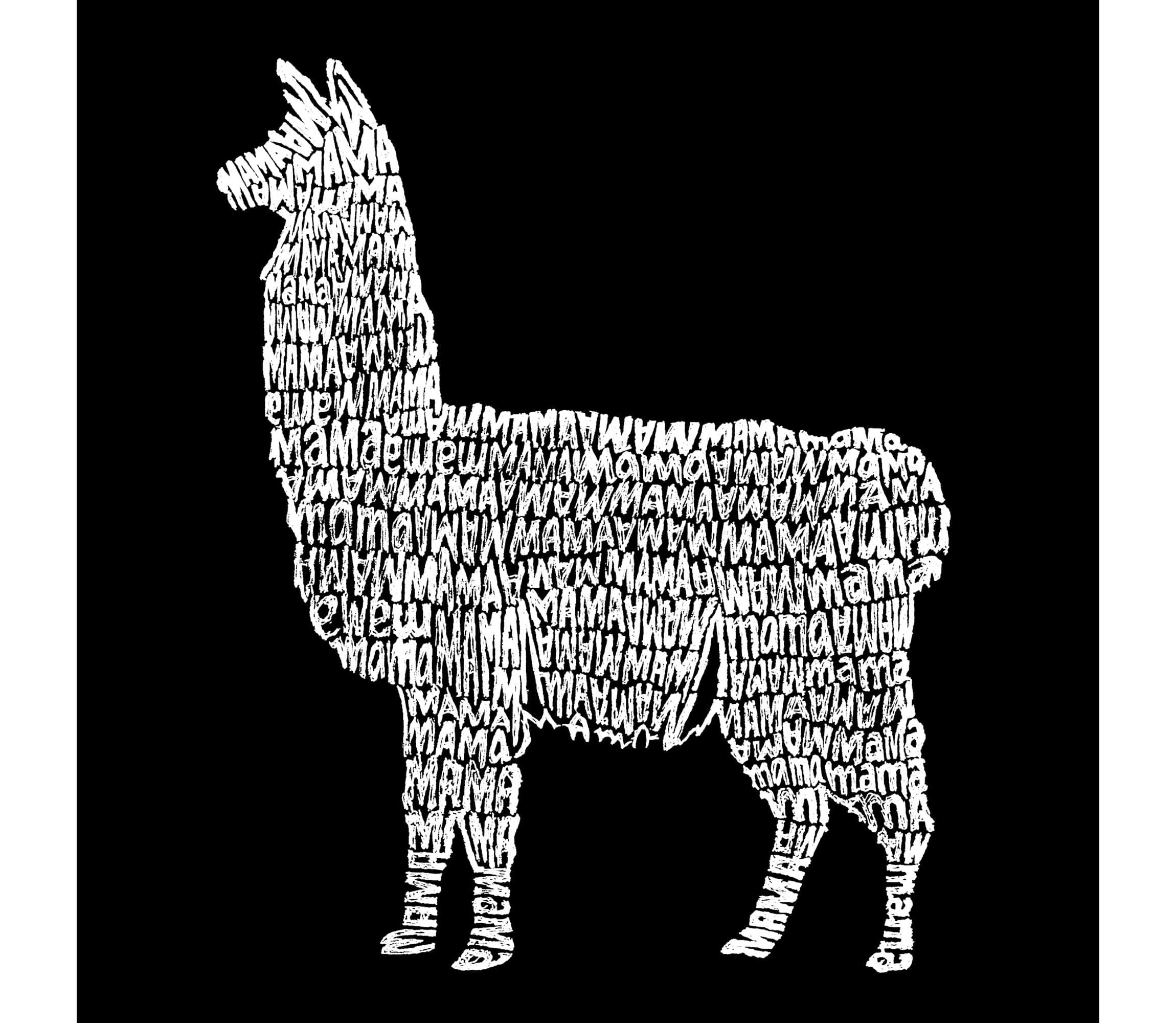 Womens Plus Size Word Art Tank Top - Llama Mama