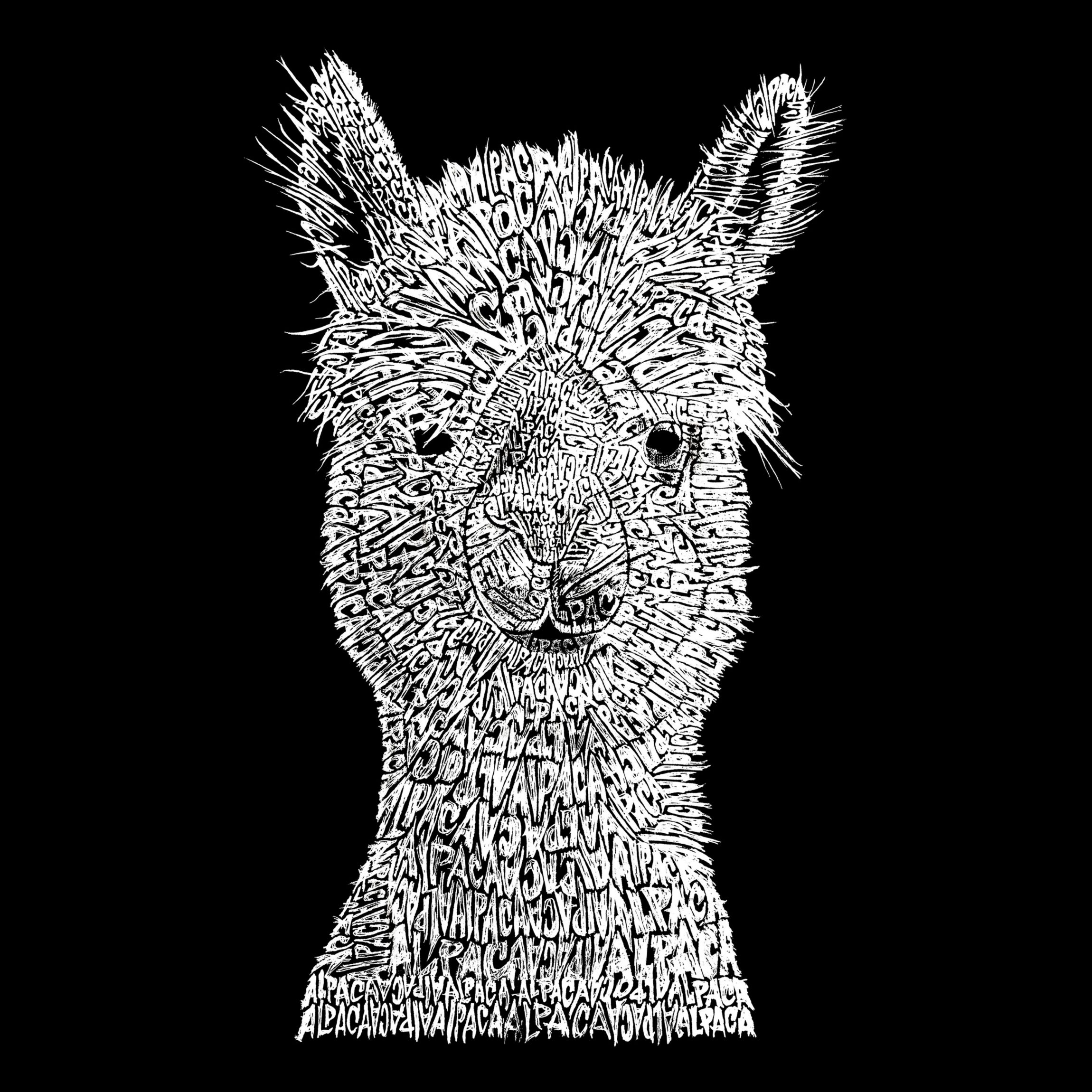 Womens Plus Size Word Art T-shirt - Alpaca