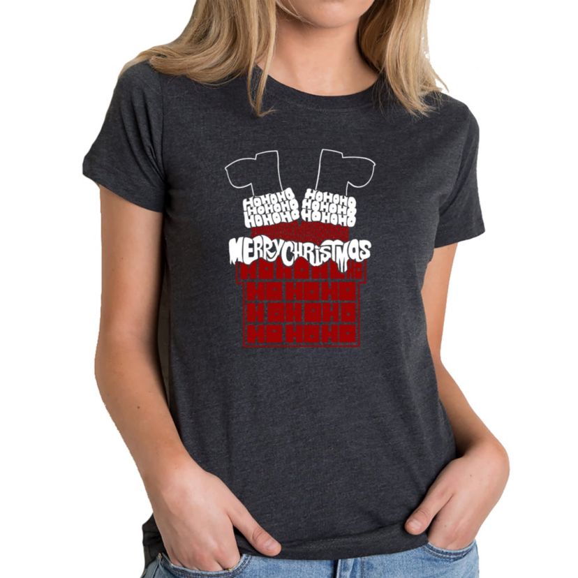 Chimney Santa - Womens Premium Blend Word Art T-Shirt