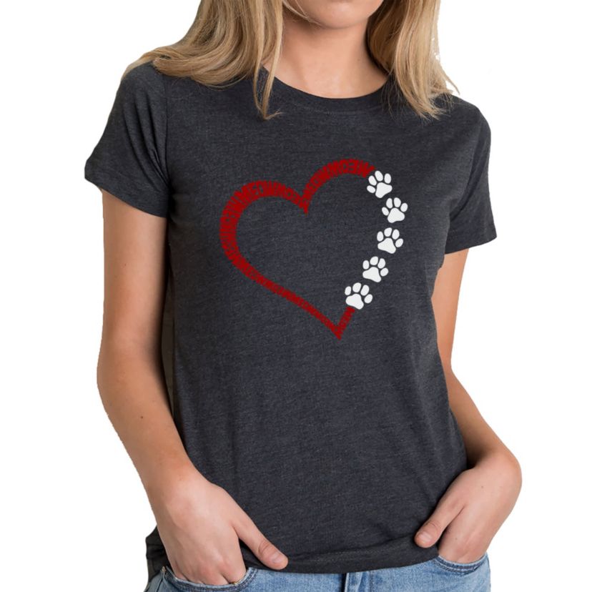 Meow Heart - Womens Premium Blend Word Art T-Shirt