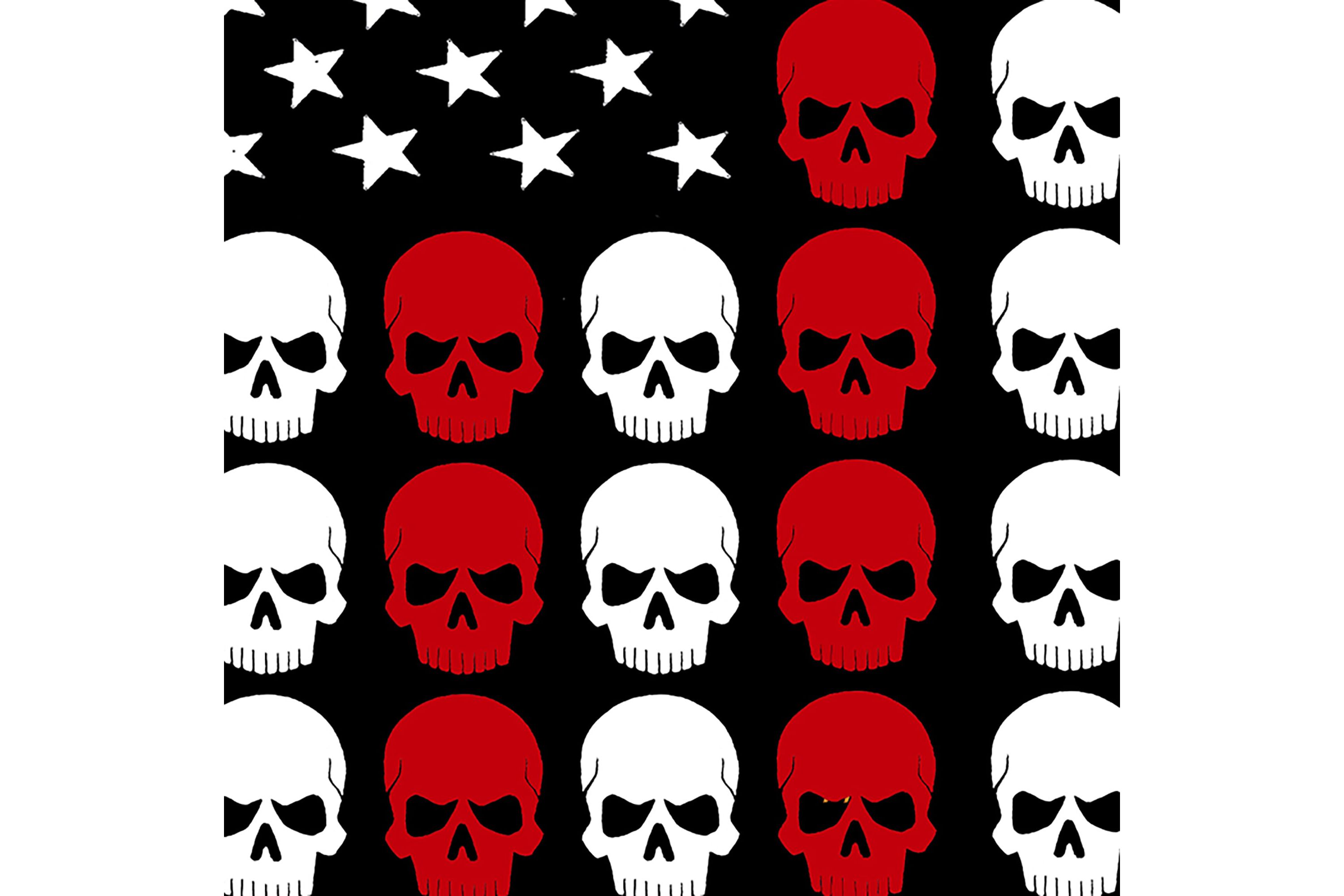 Skull Flag - Womens Premium Blend Word Art T-Shirt