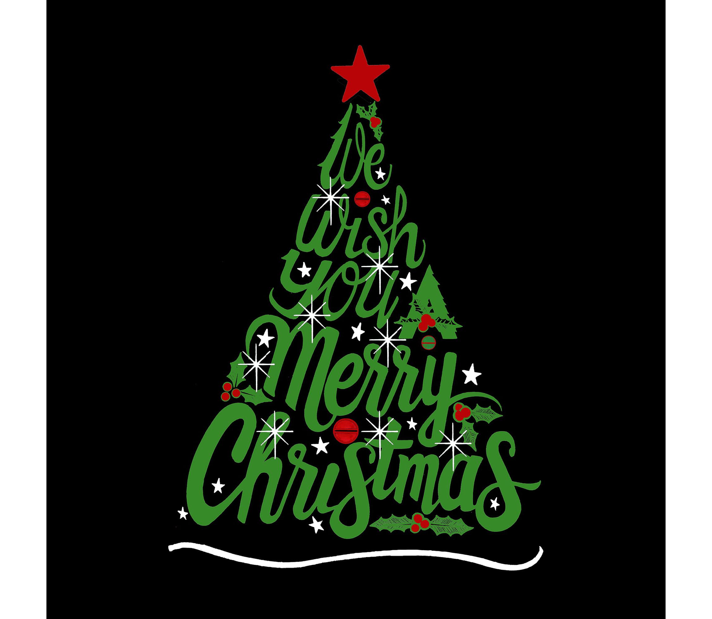 We Wish You A Merry Christmas - Womens Premium Blend Word Art T-Shirt