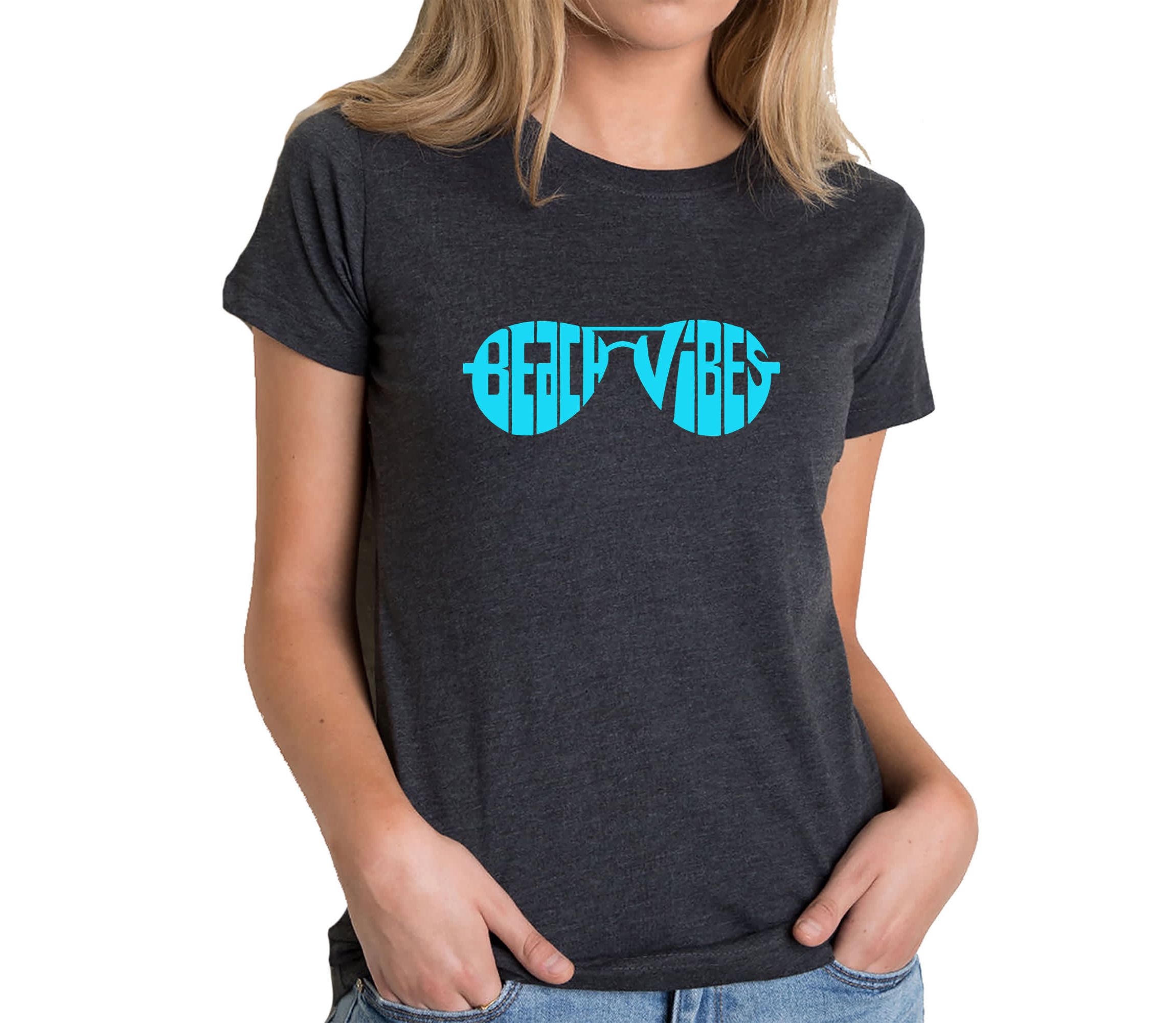 Beach Vibes - Womens Premium Blend Word Art T-Shirt