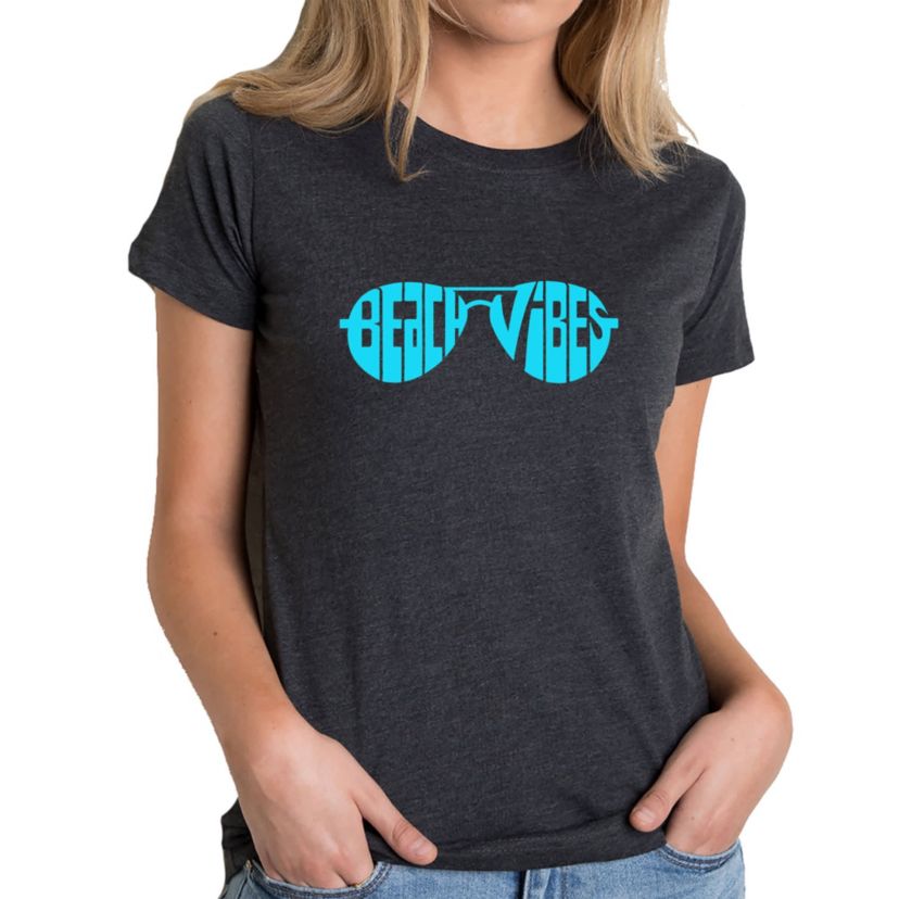 Beach Vibes - Womens Premium Blend Word Art T-Shirt