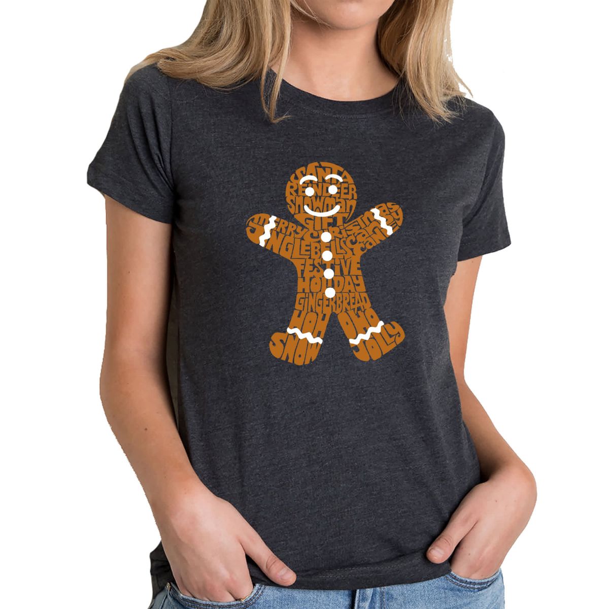 Gingerbread - Womens Premium Blend Word Art T-Shirt