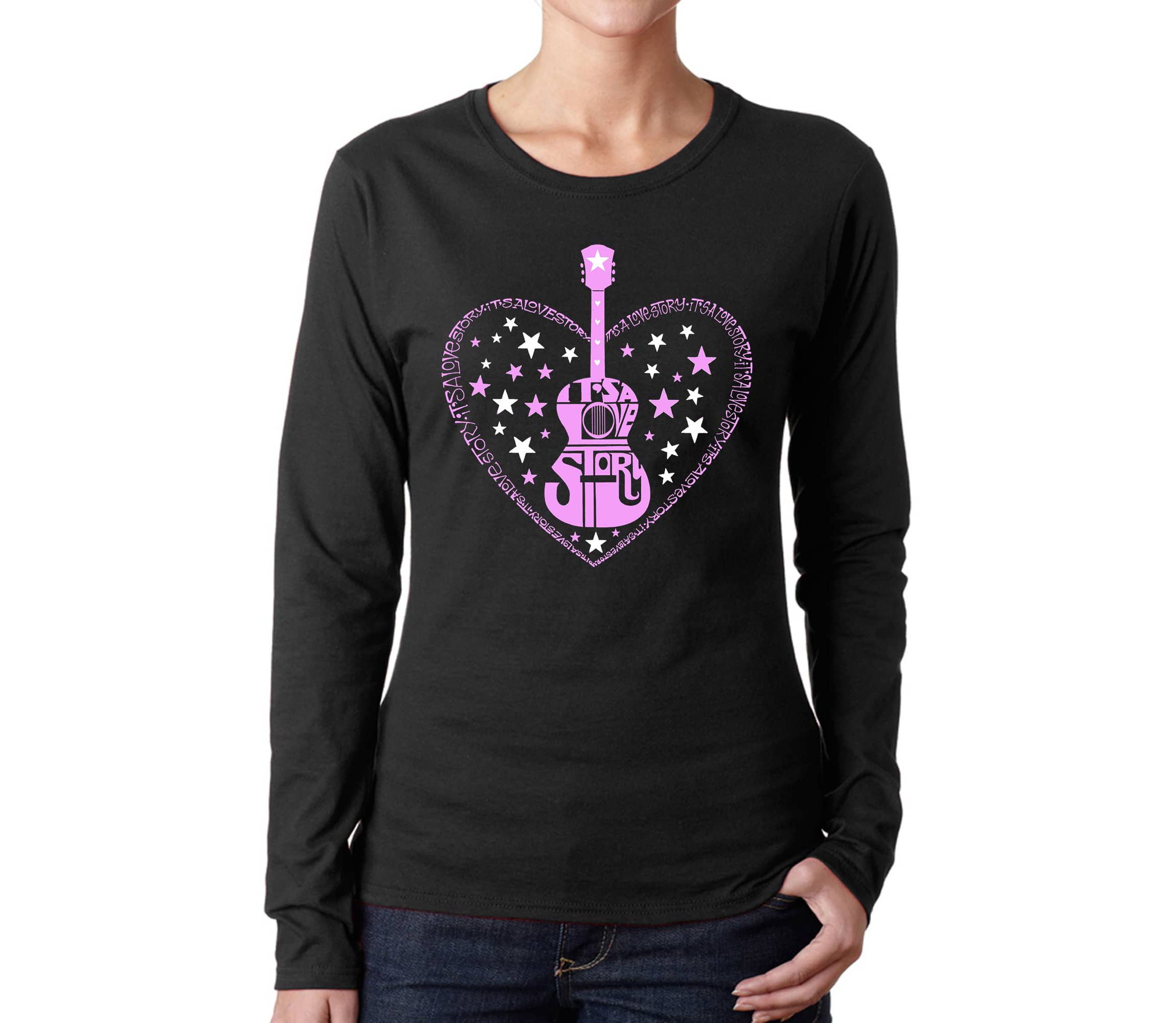 Its A Love Story - Womens Word Art Long Sleeve T-Shirt