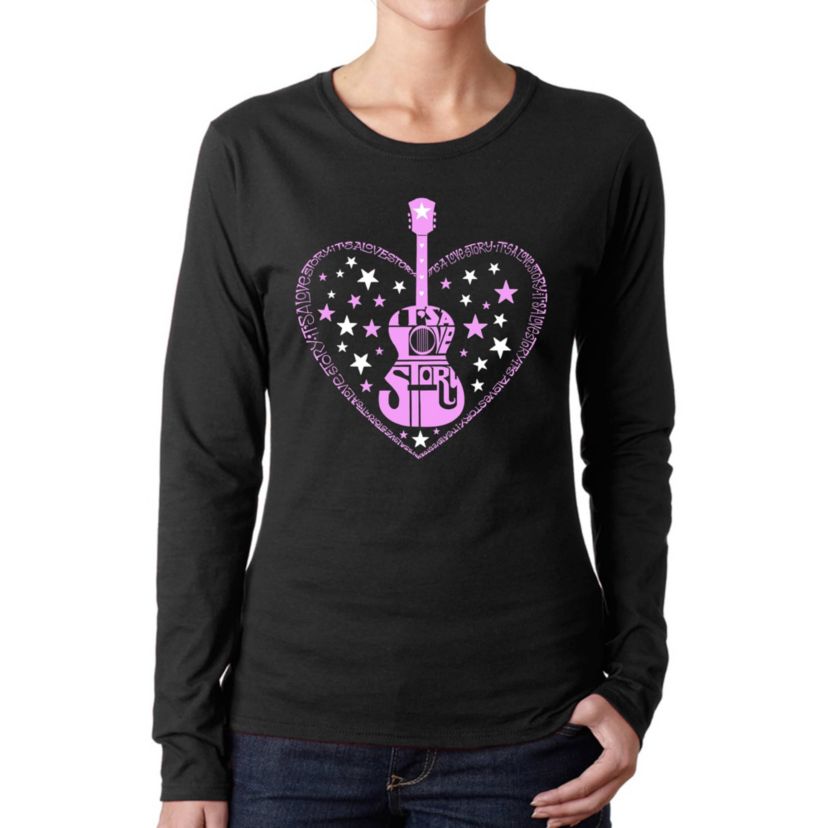Its A Love Story - Womens Word Art Long Sleeve T-Shirt